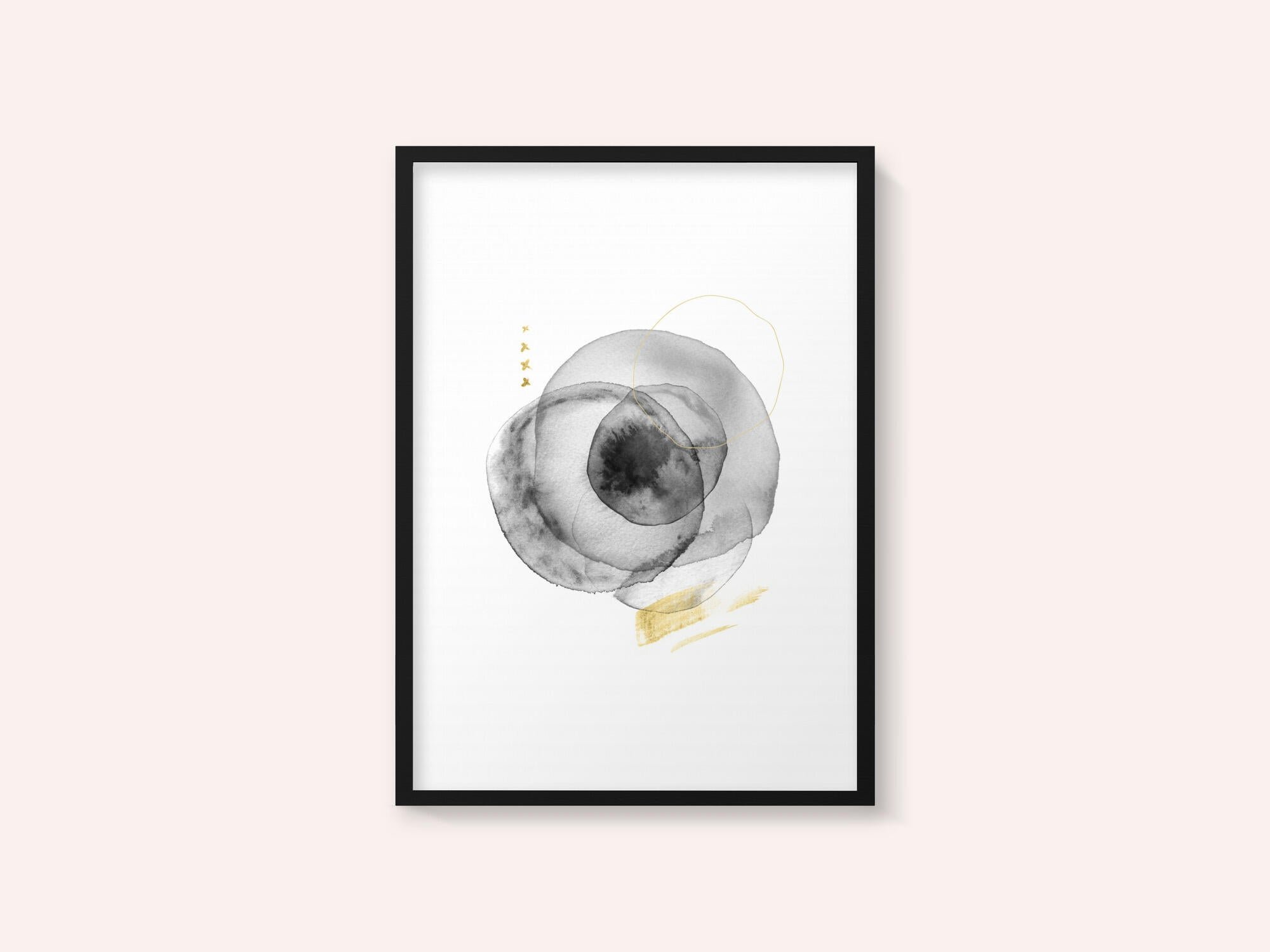 Black Gold Fluid Circles