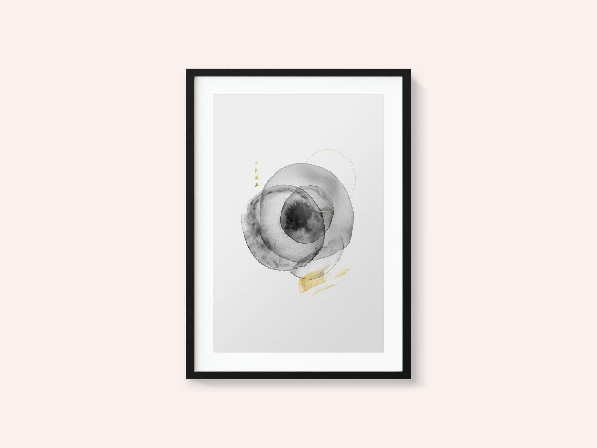Black Gold Fluid Circles