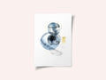 Elegant Blue Gold Shapes