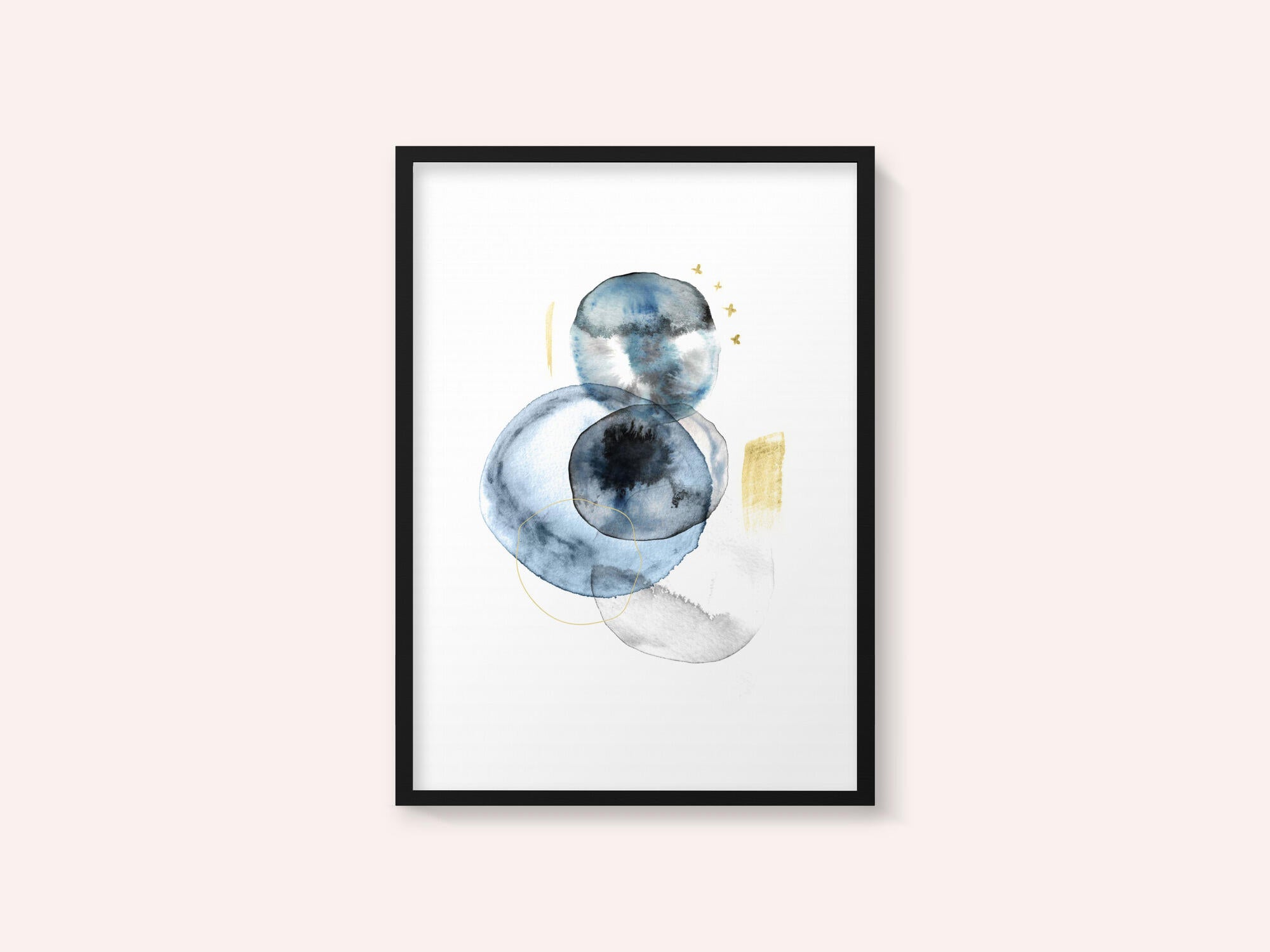 Elegant Blue Gold Shapes