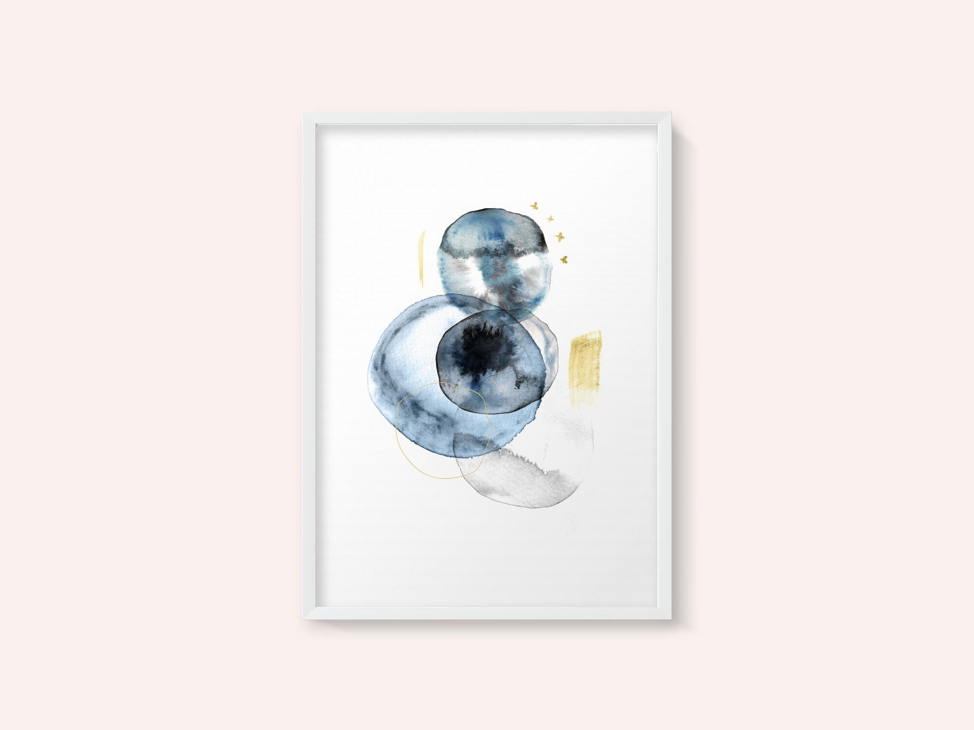 Elegant Blue Gold Shapes
