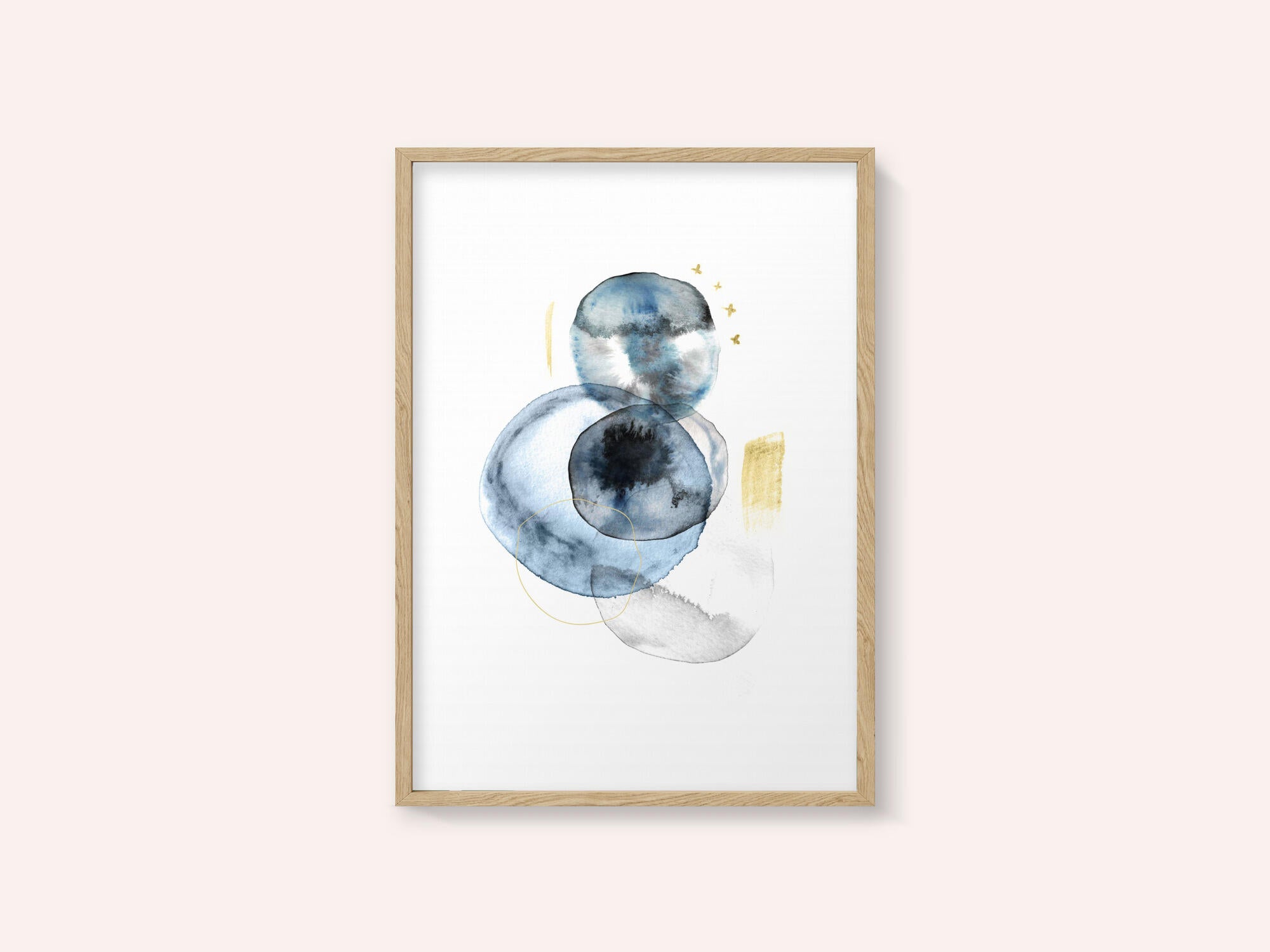 Elegant Blue Gold Shapes