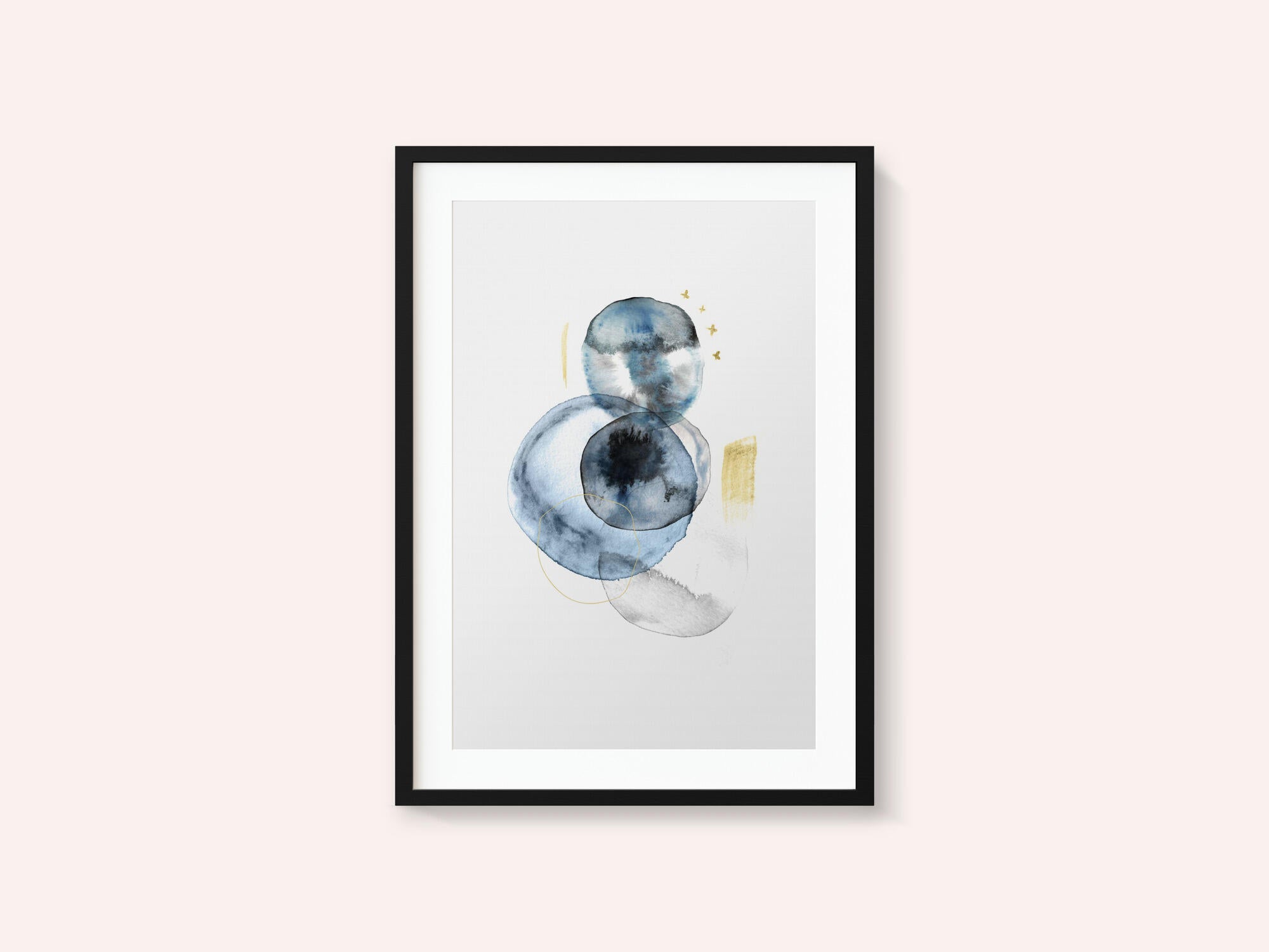 Elegant Blue Gold Shapes