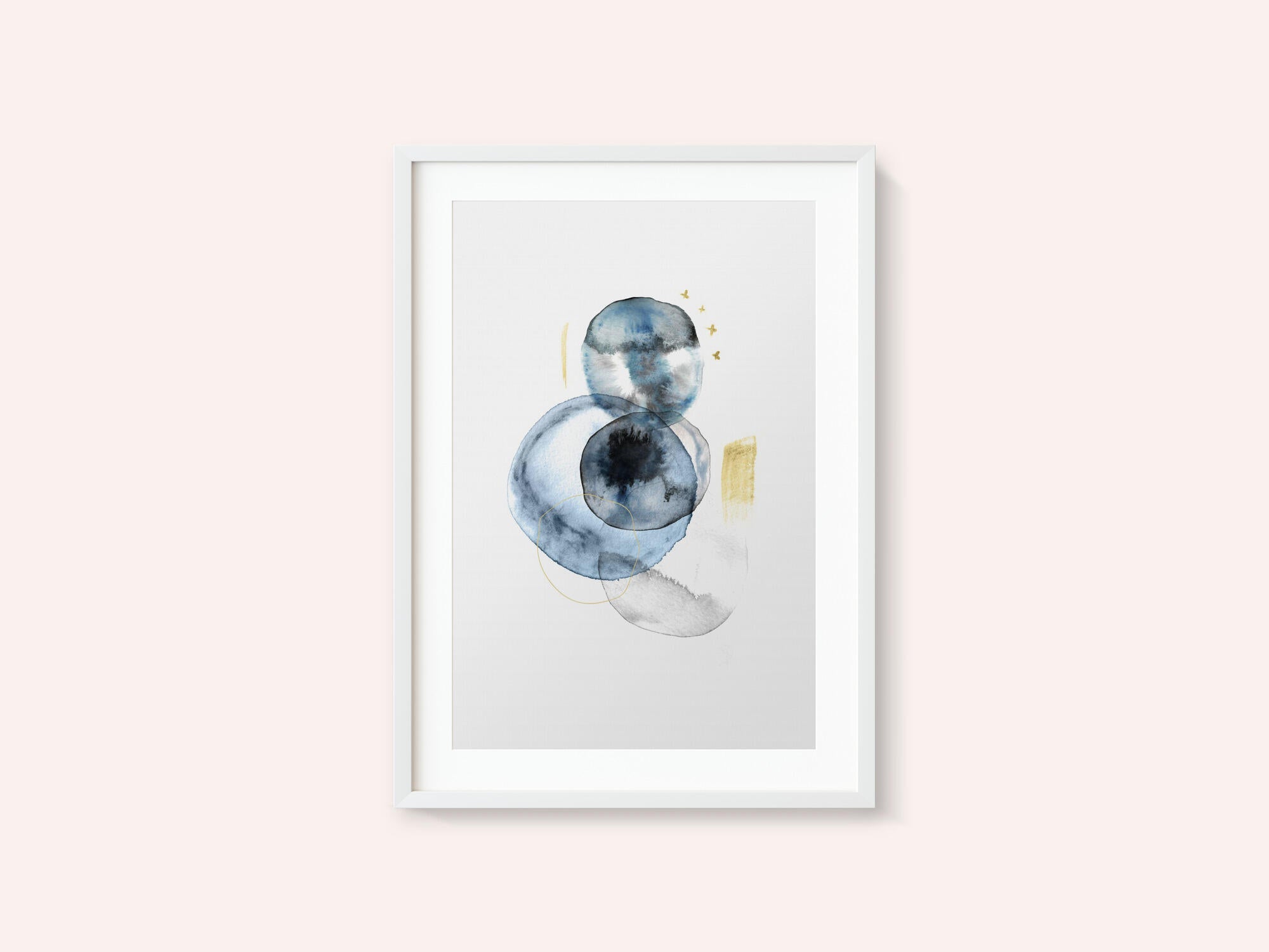 Elegant Blue Gold Shapes