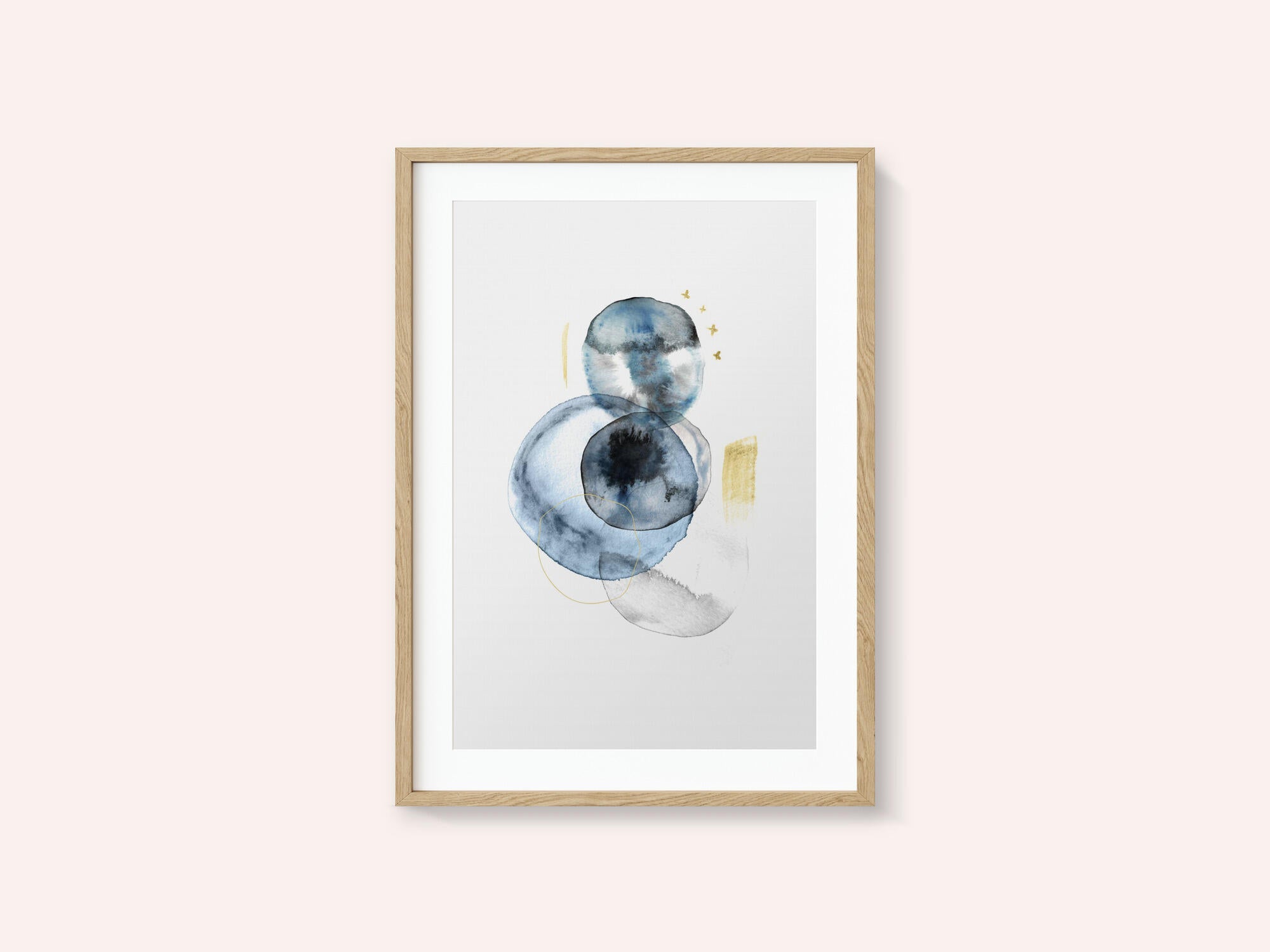 Elegant Blue Gold Shapes