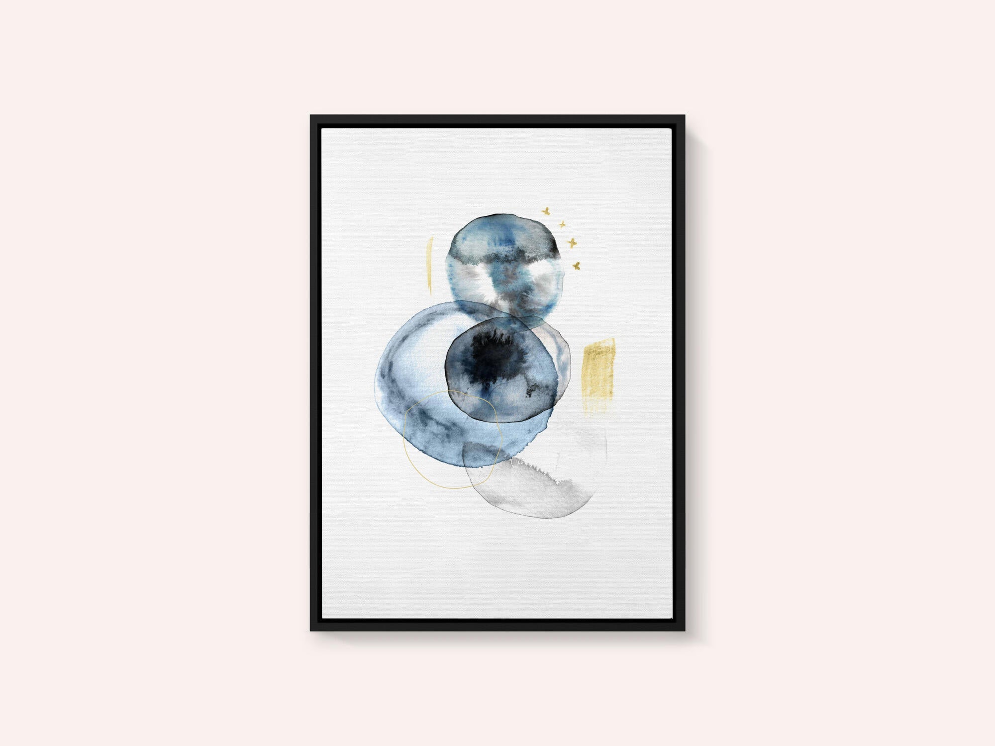 Elegant Blue Gold Shapes