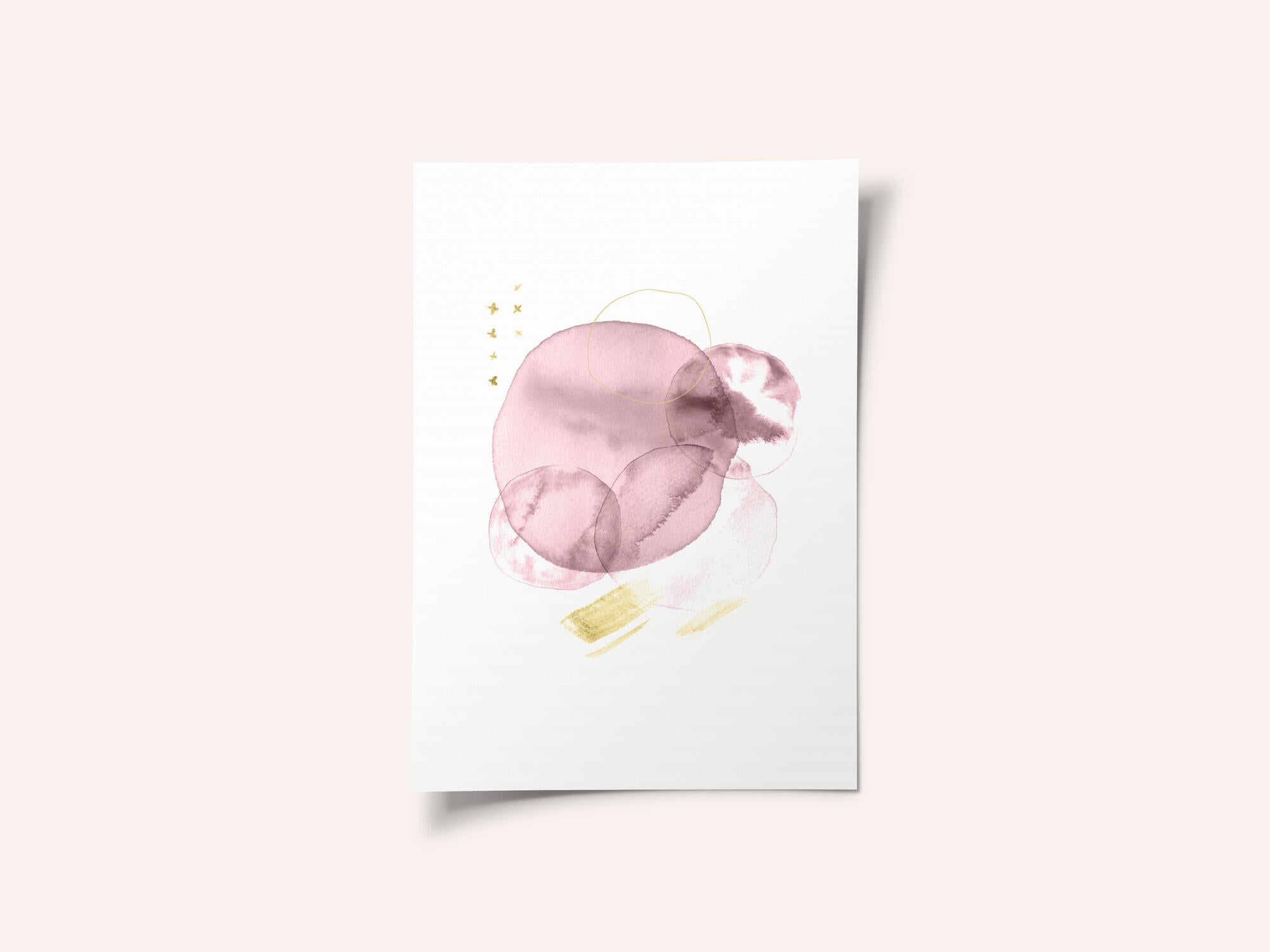 Blush Gold Fluid Shapes