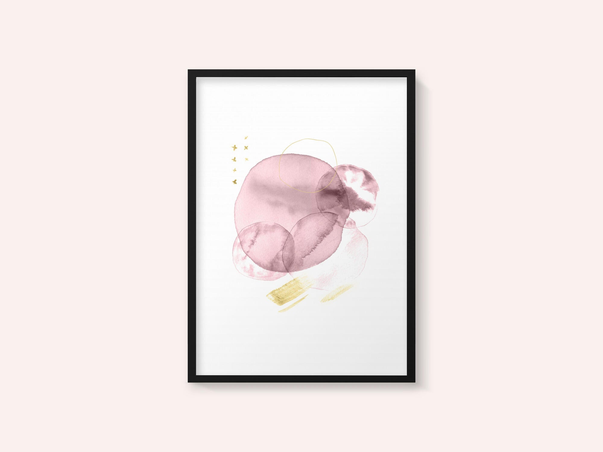 Blush Gold Fluid Shapes