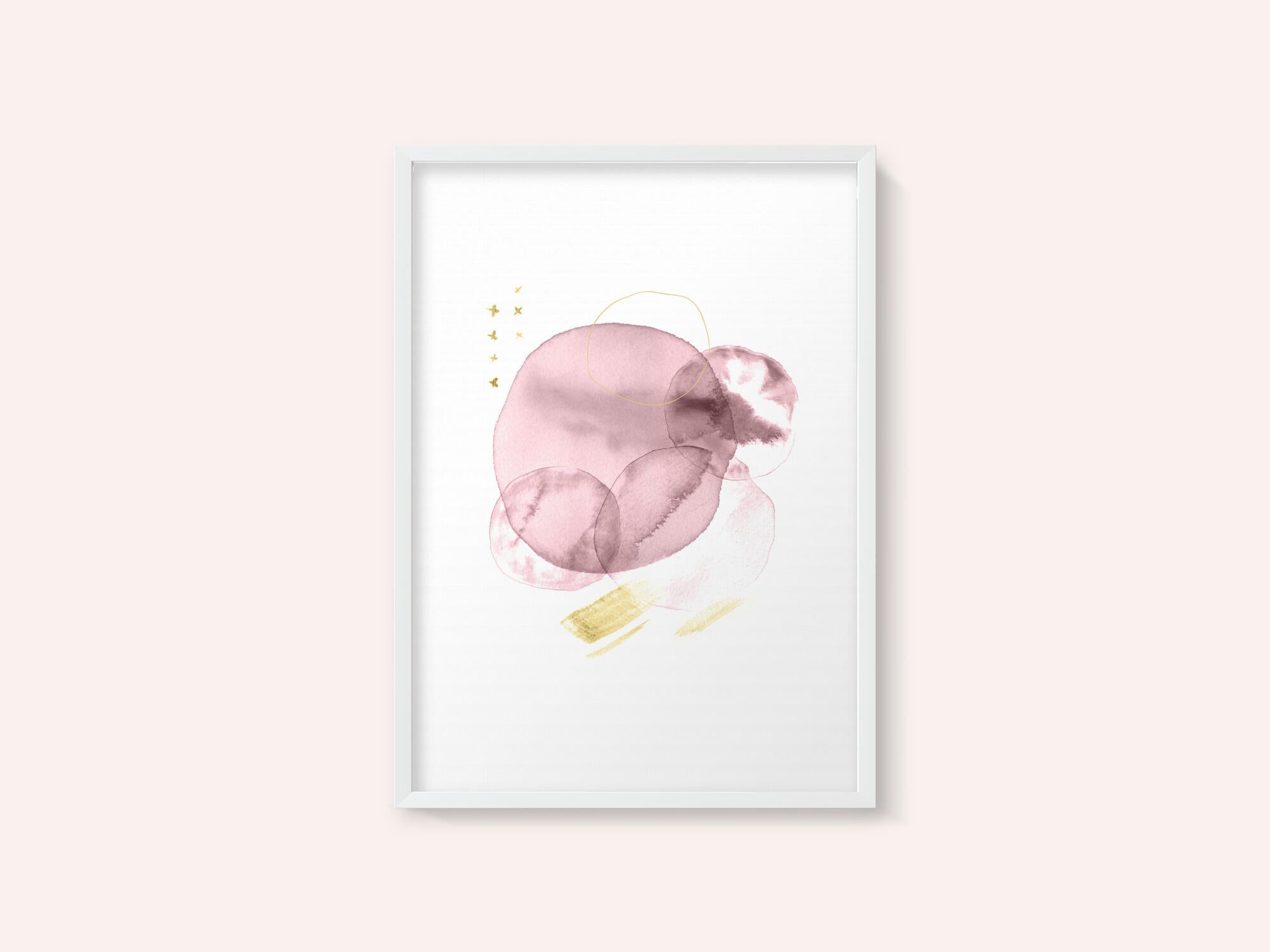 Blush Gold Fluid Shapes