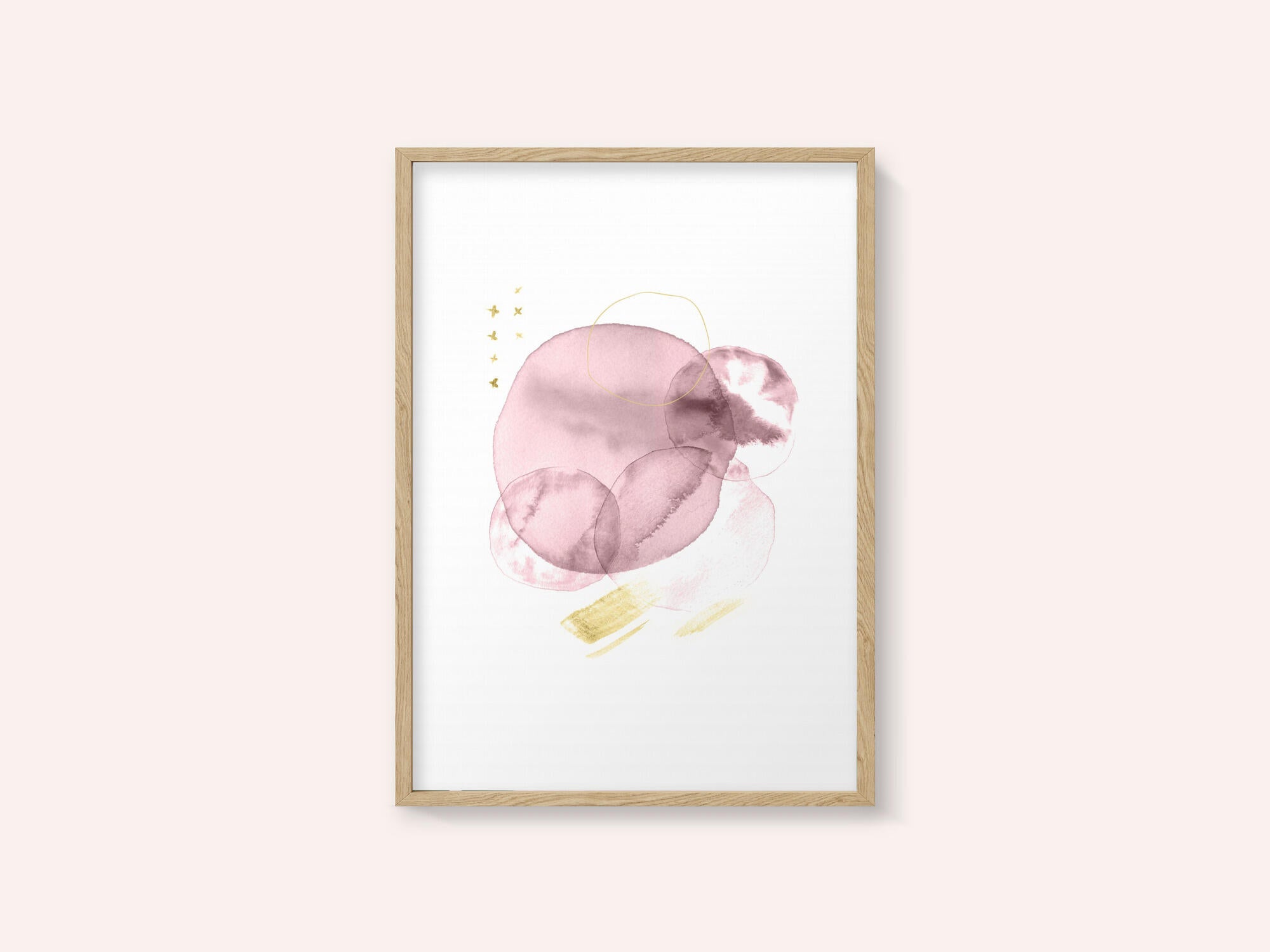 Blush Gold Fluid Shapes