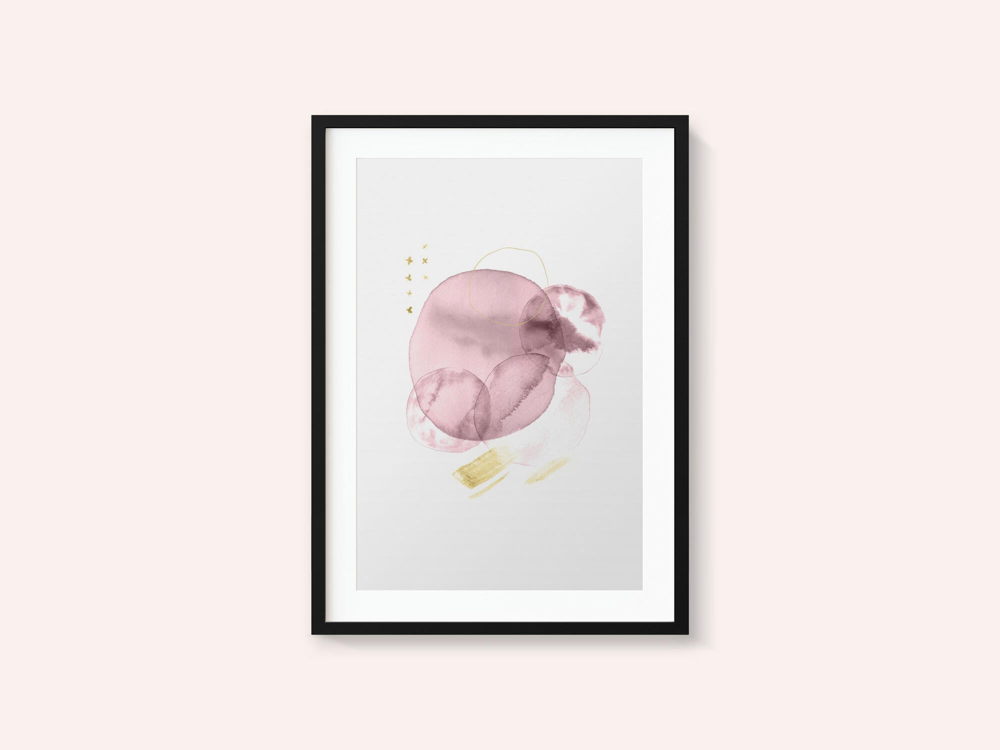 Blush Gold Fluid Shapes