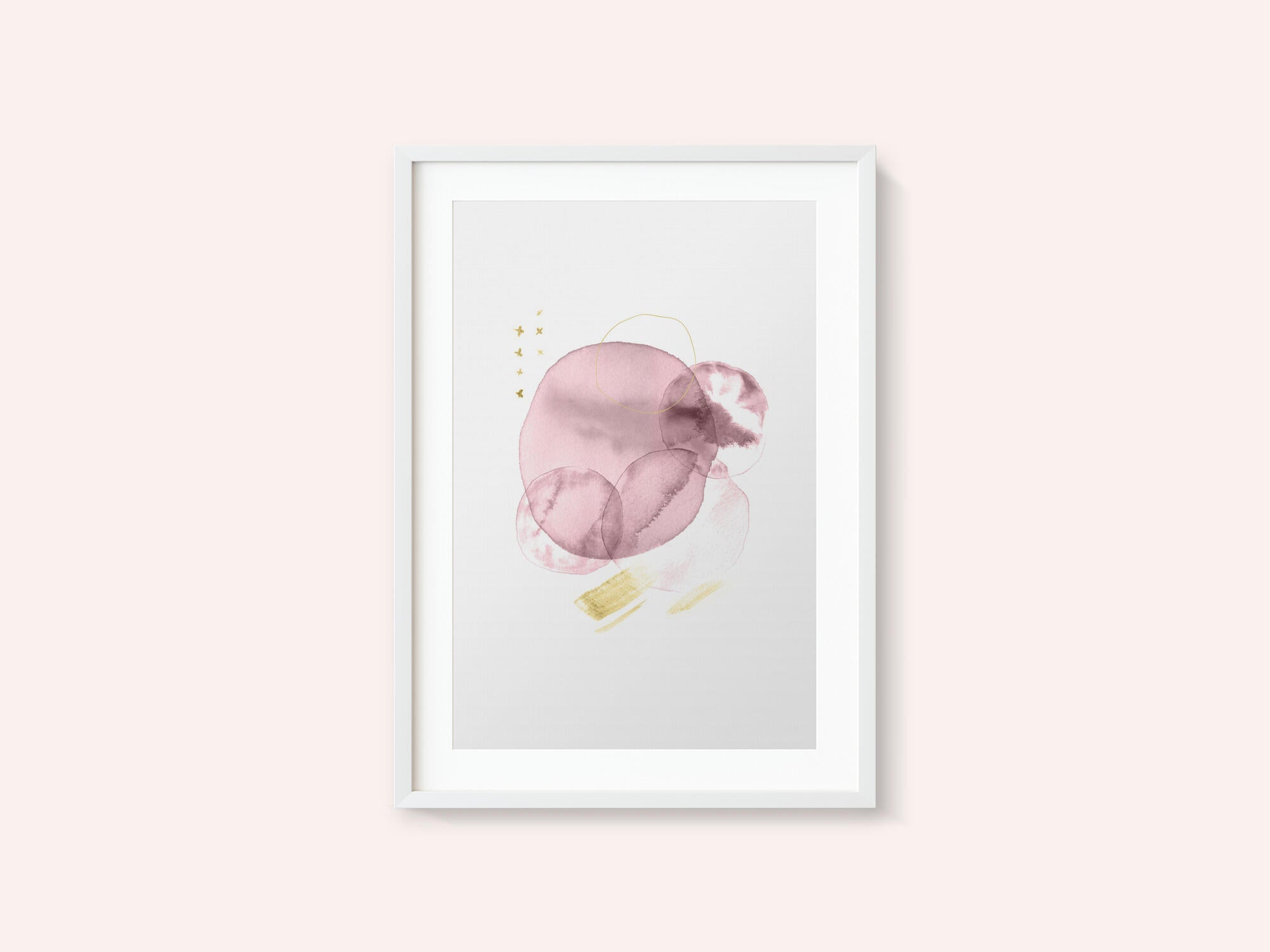 Blush Gold Fluid Shapes