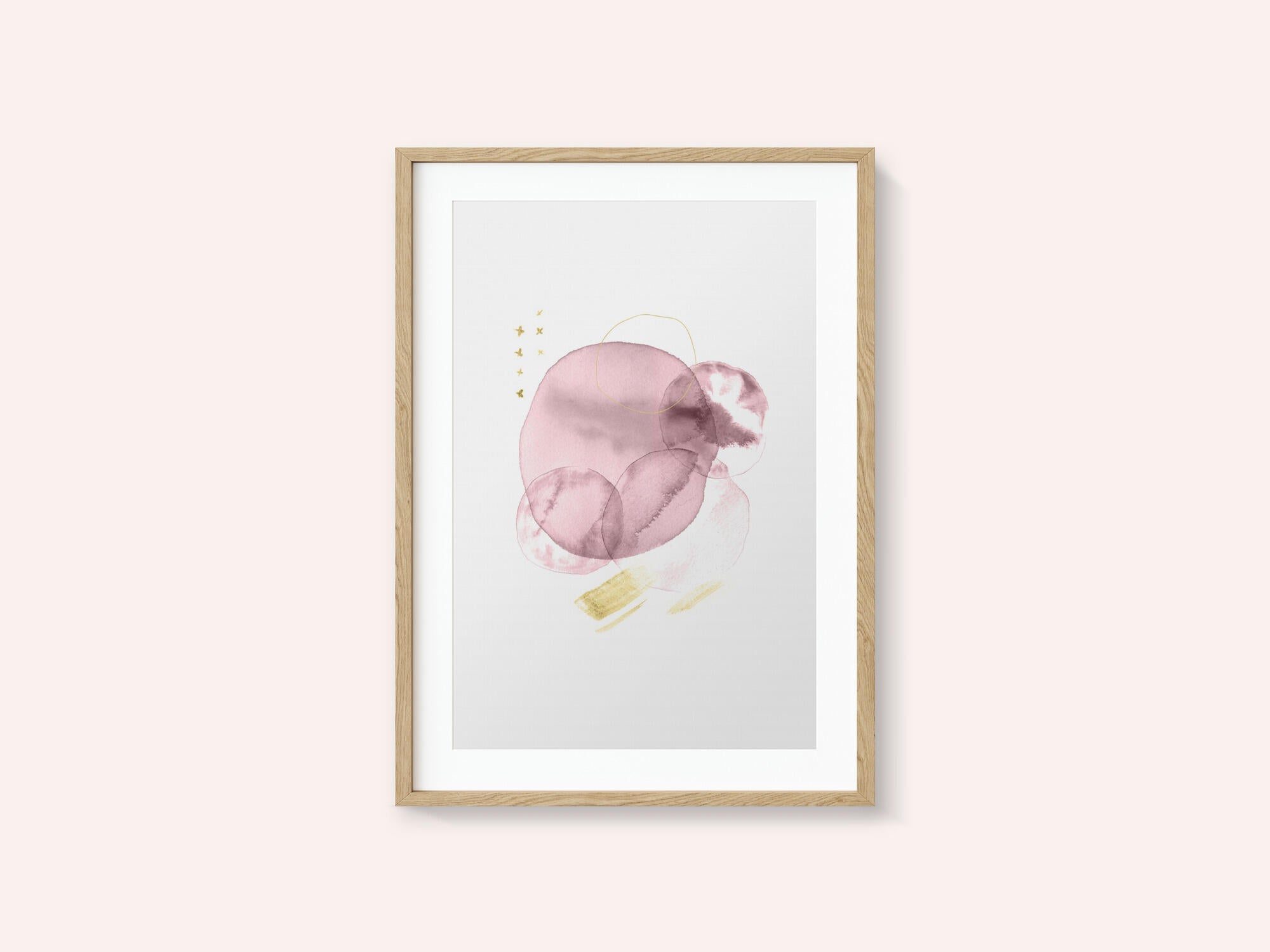 Blush Gold Fluid Shapes