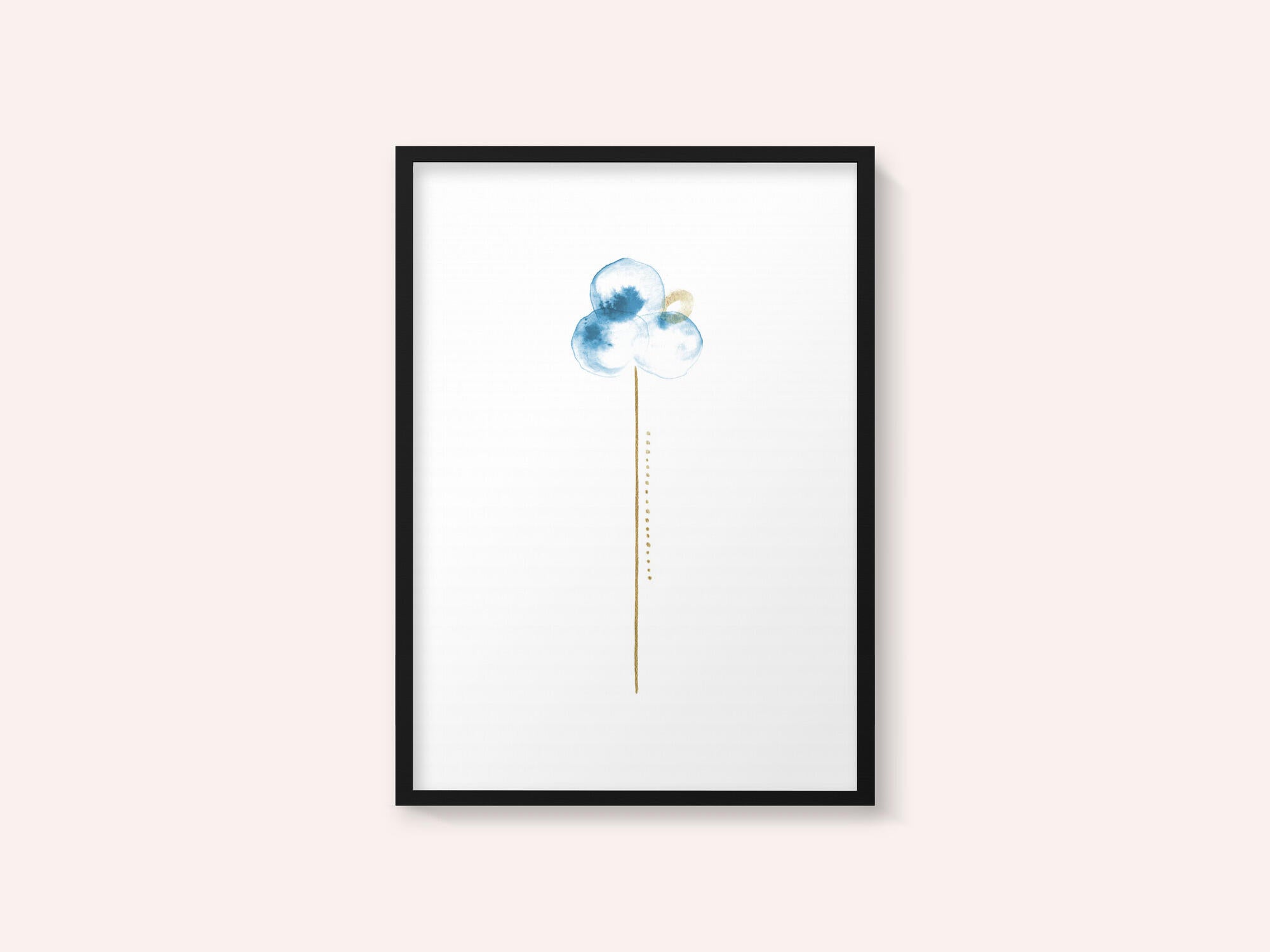 Blue Watercolor Bloom