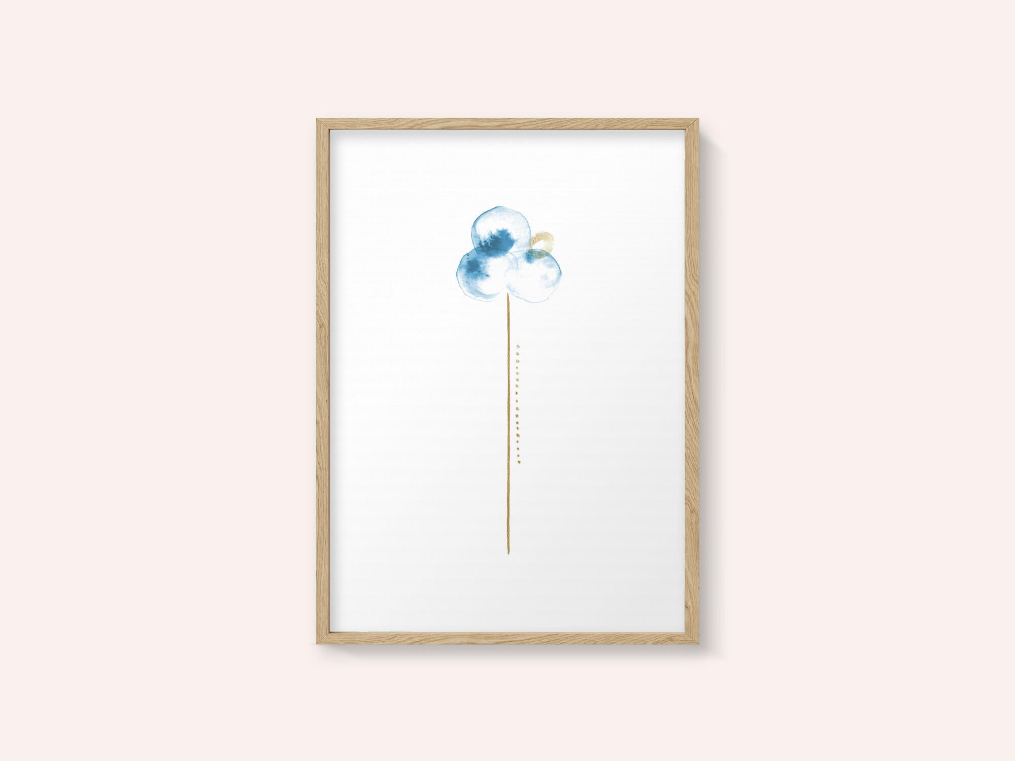 Blue Watercolor Bloom