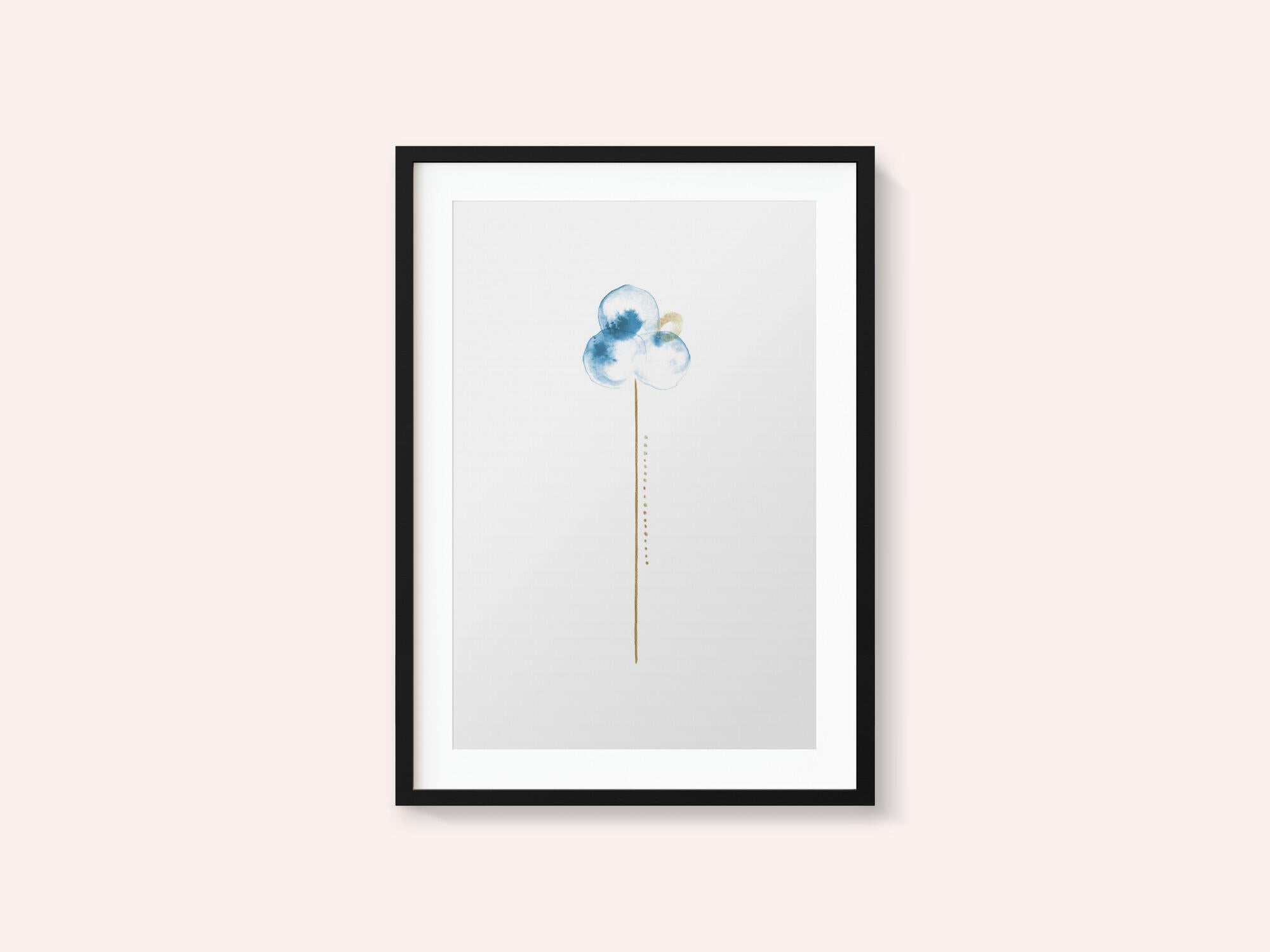 Blue Watercolor Bloom