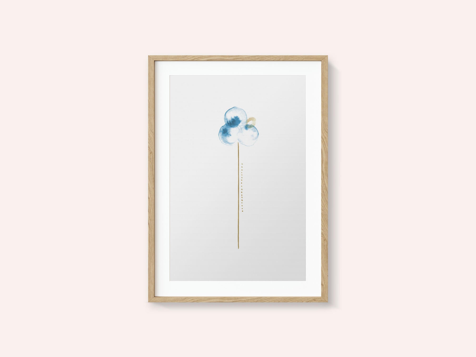 Blue Watercolor Bloom