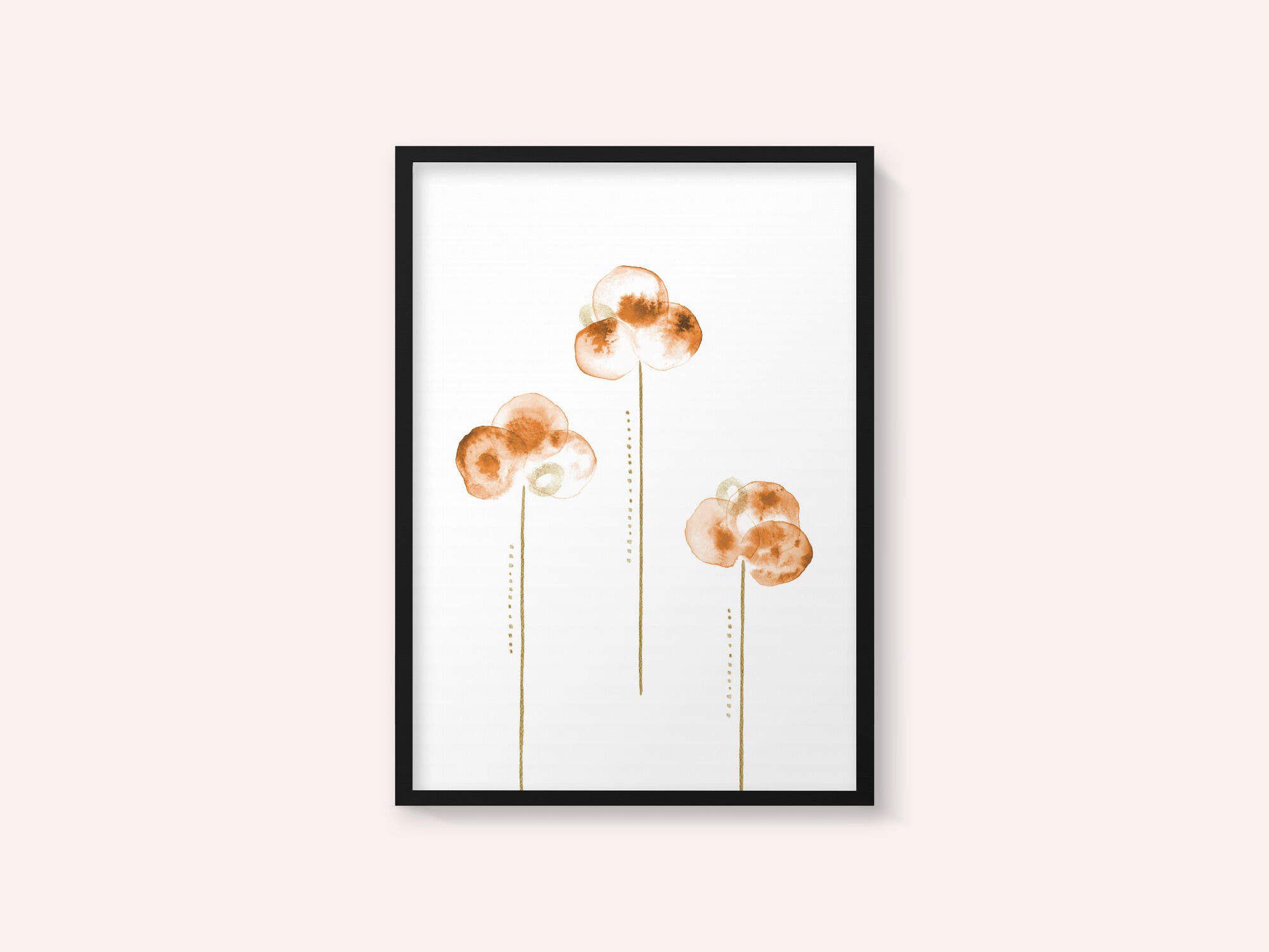 Minimalist Orange Blooms
