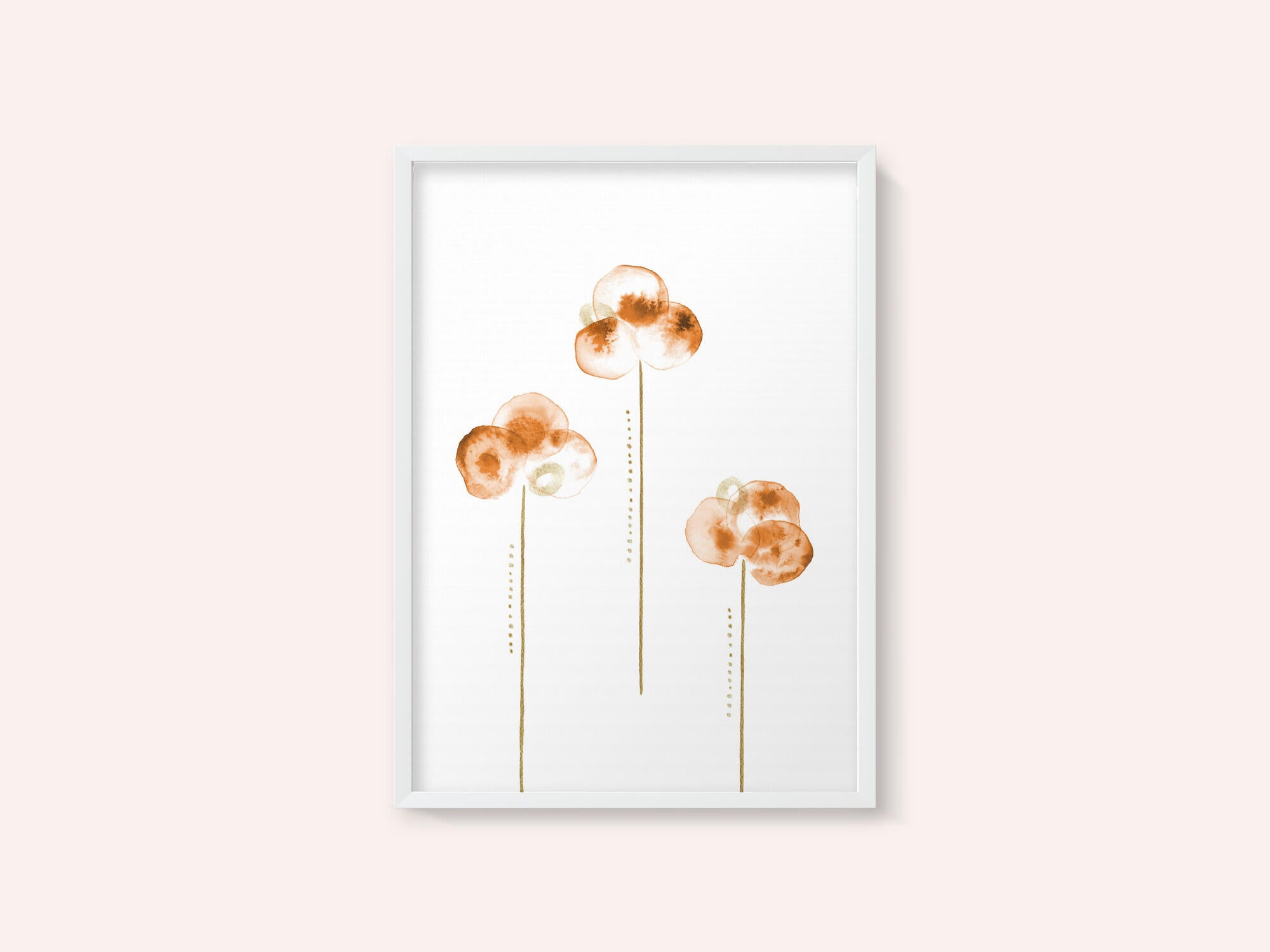 Minimalist Orange Blooms