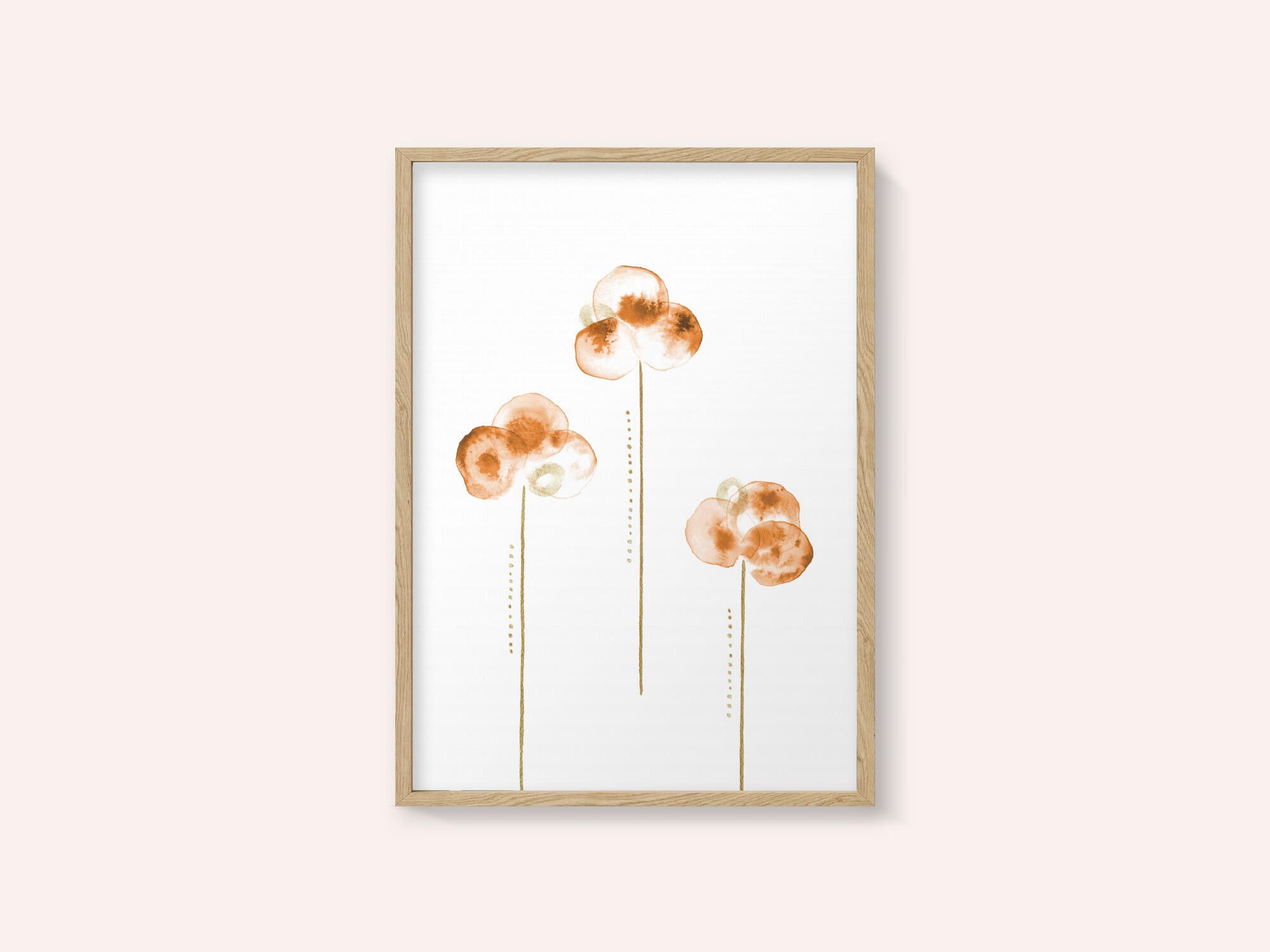 Minimalist Orange Blooms