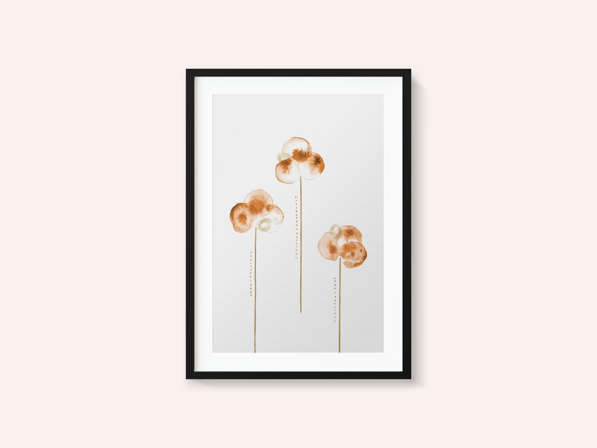 Minimalist Orange Blooms