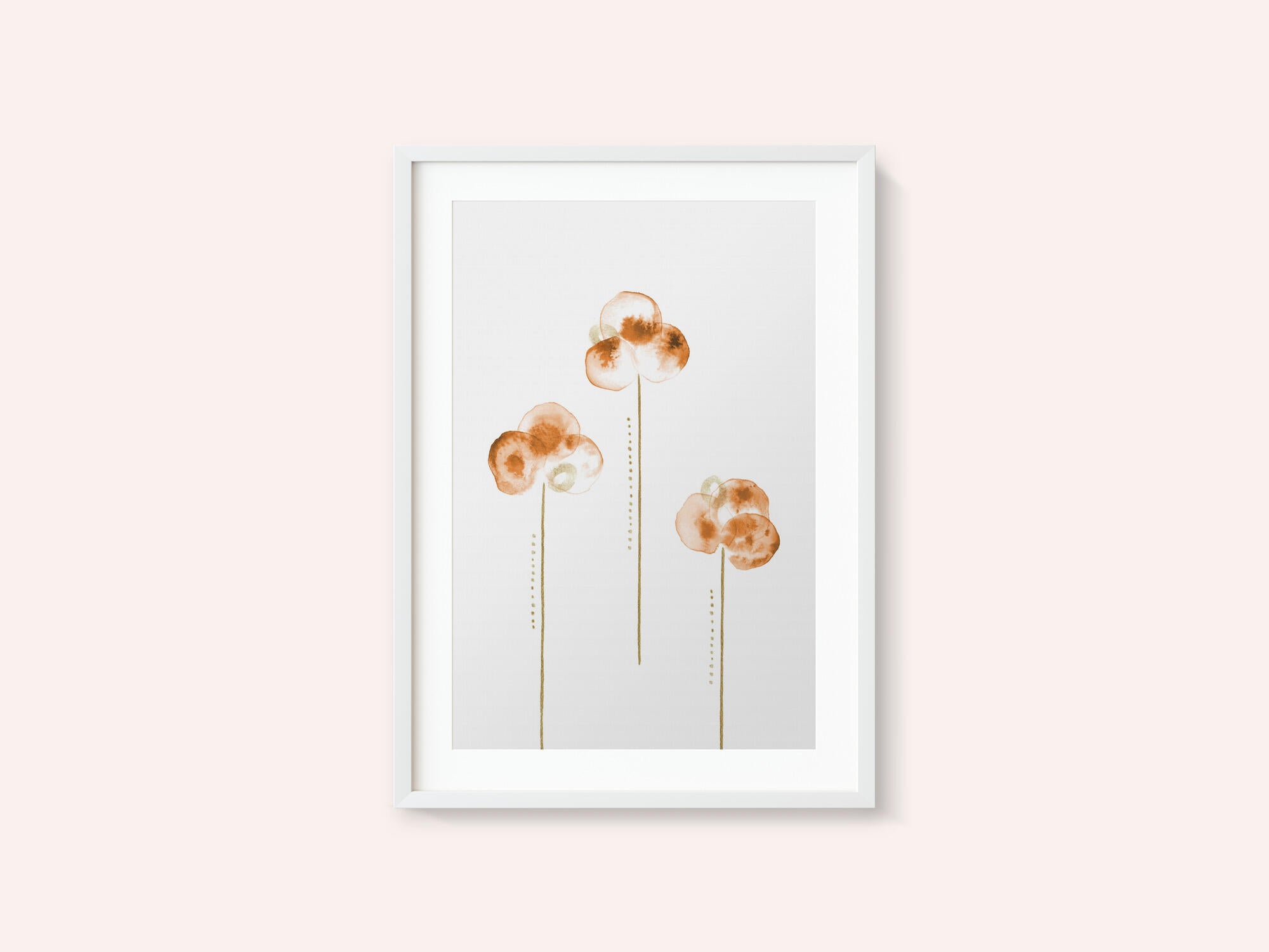 Minimalist Orange Blooms