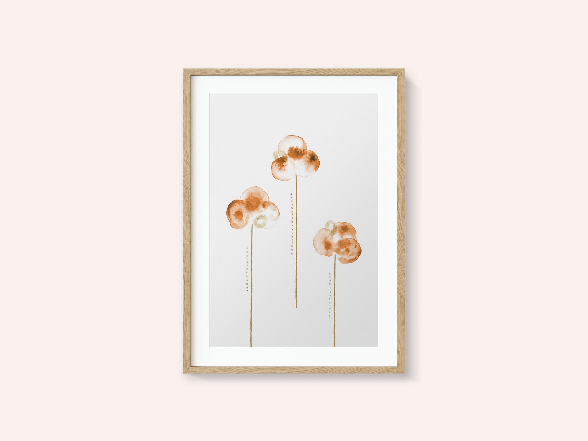 Minimalist Orange Blooms