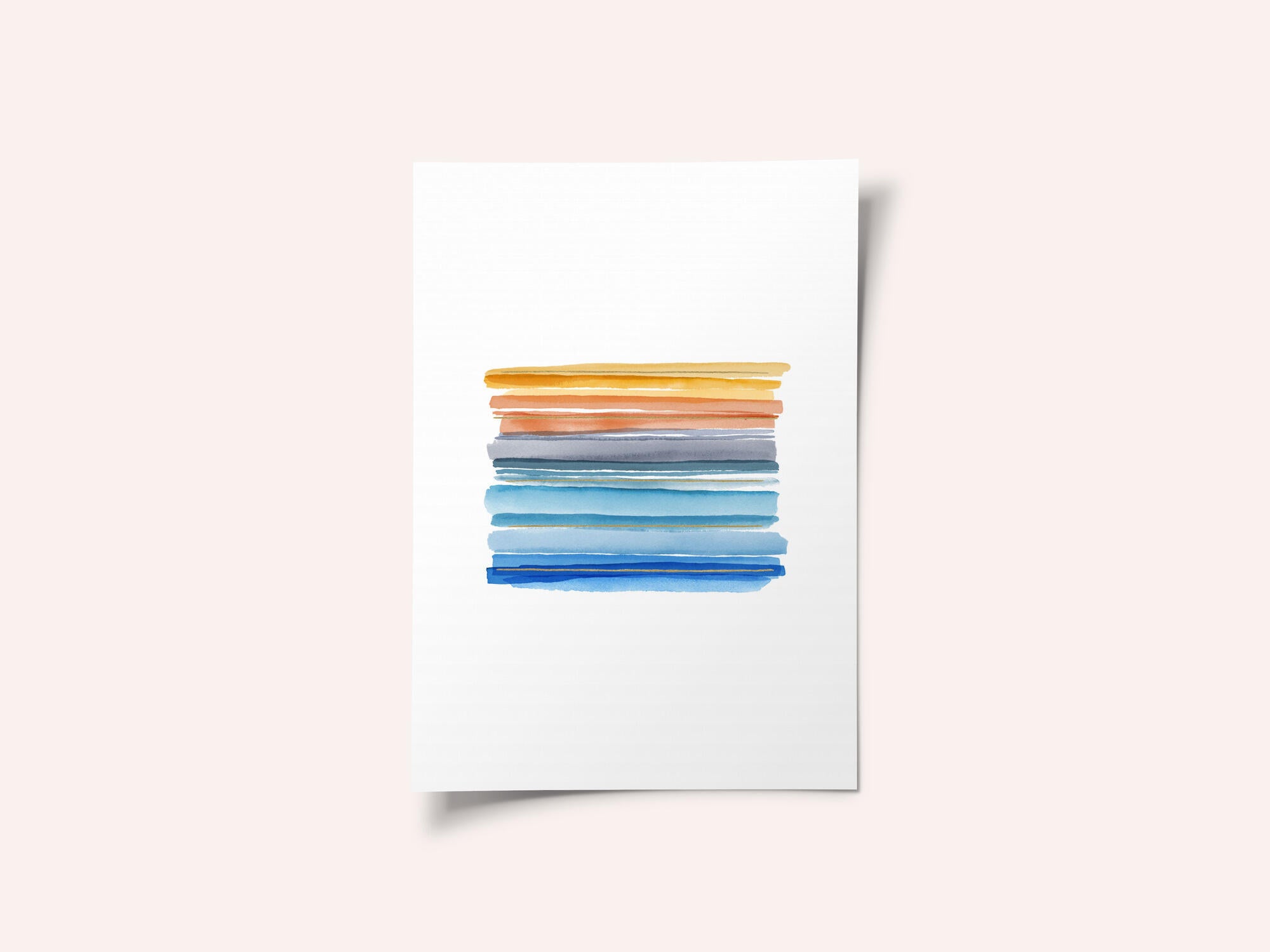 Sunset Watercolor Stripes