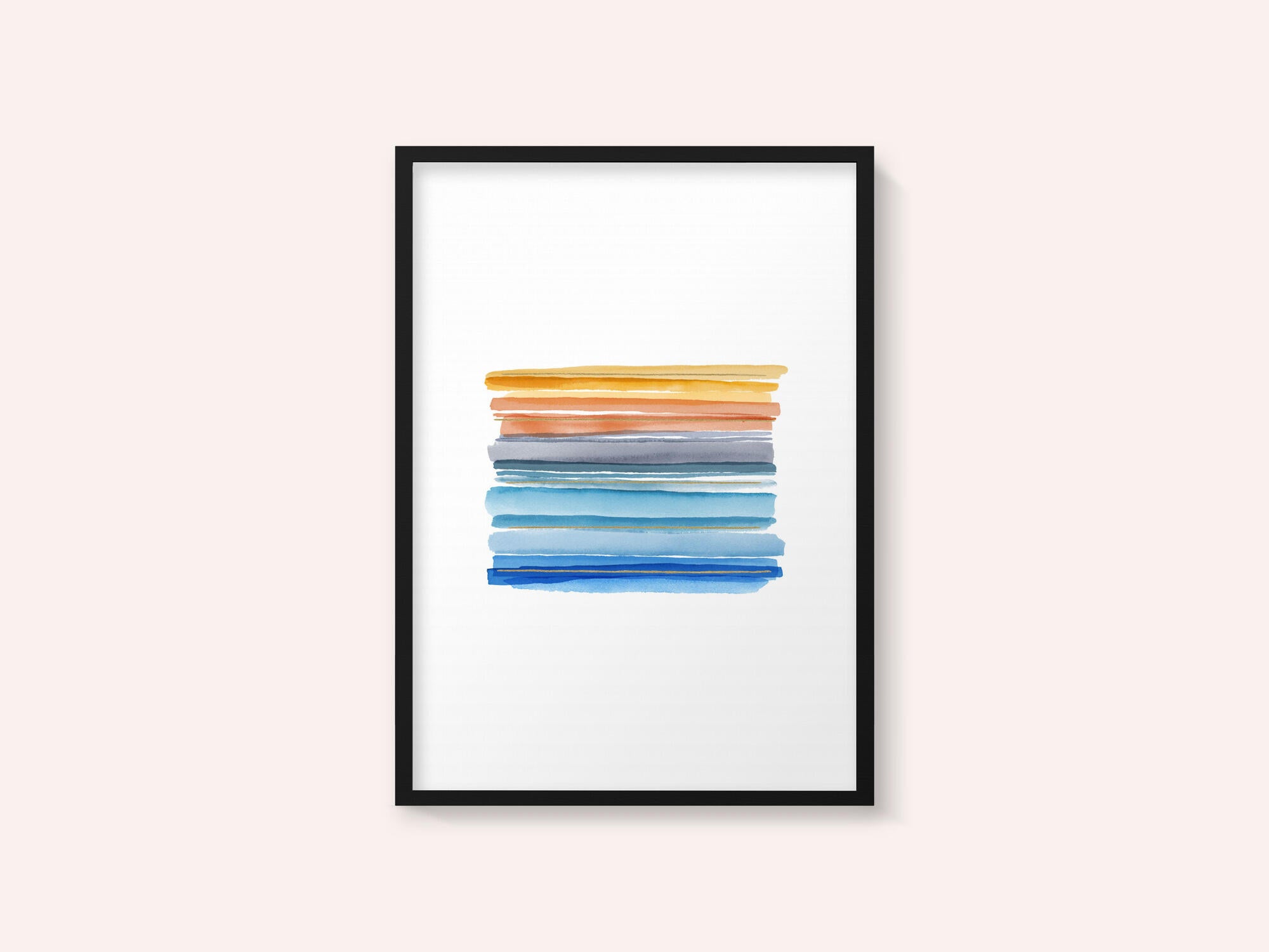 Sunset Watercolor Stripes