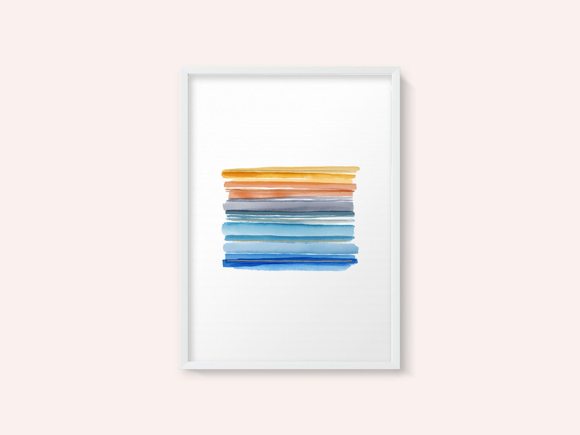 Sunset Watercolor Stripes