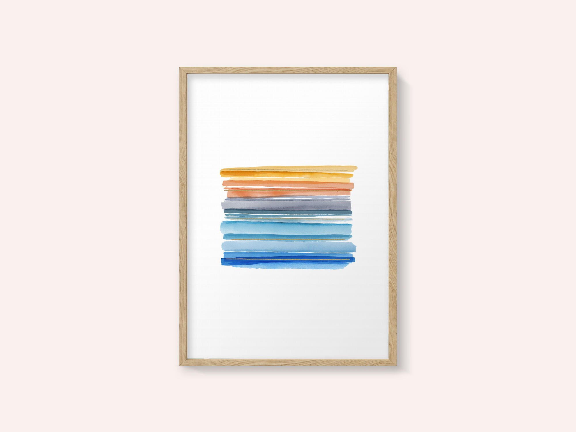 Sunset Watercolor Stripes