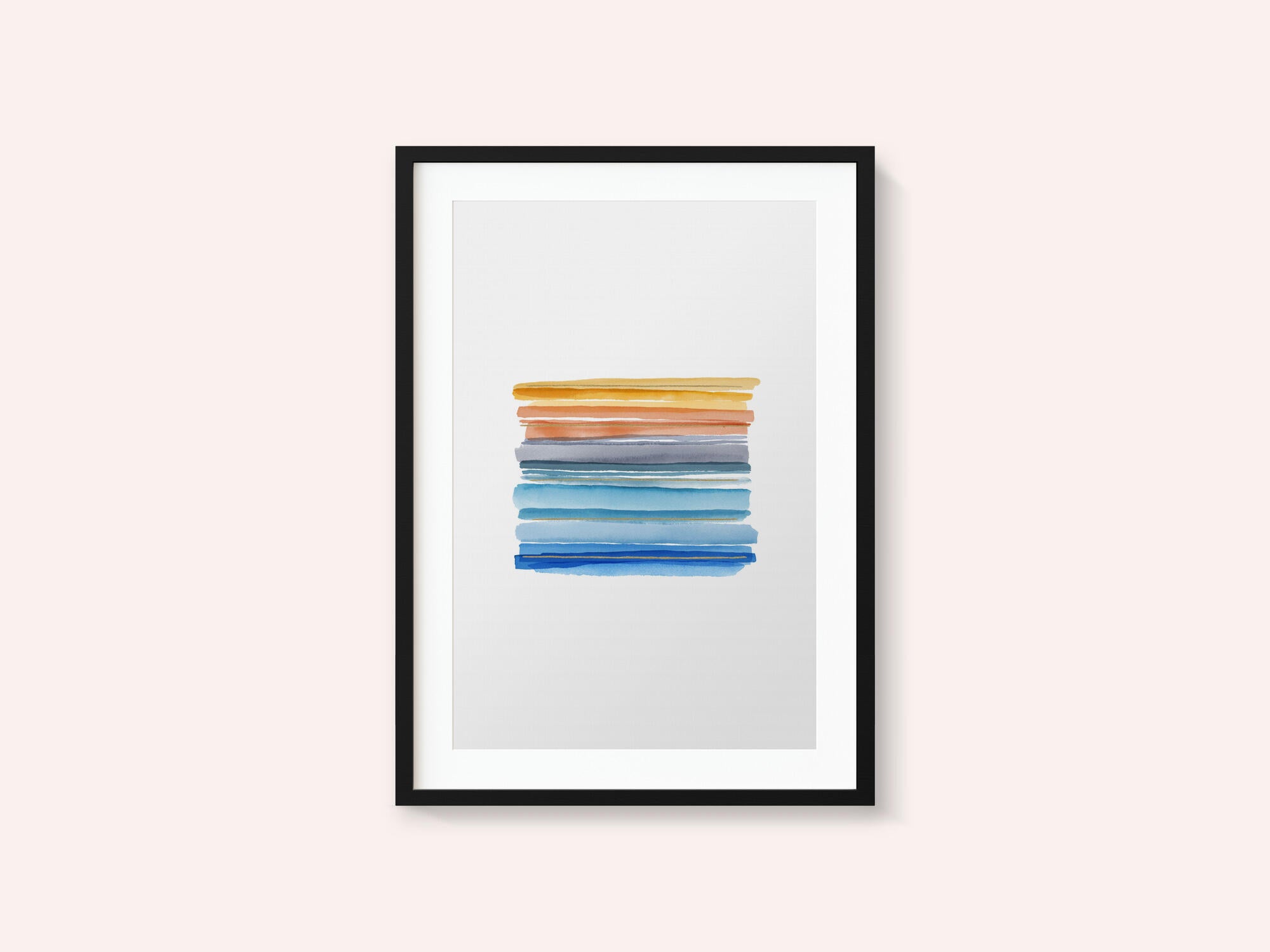 Sunset Watercolor Stripes