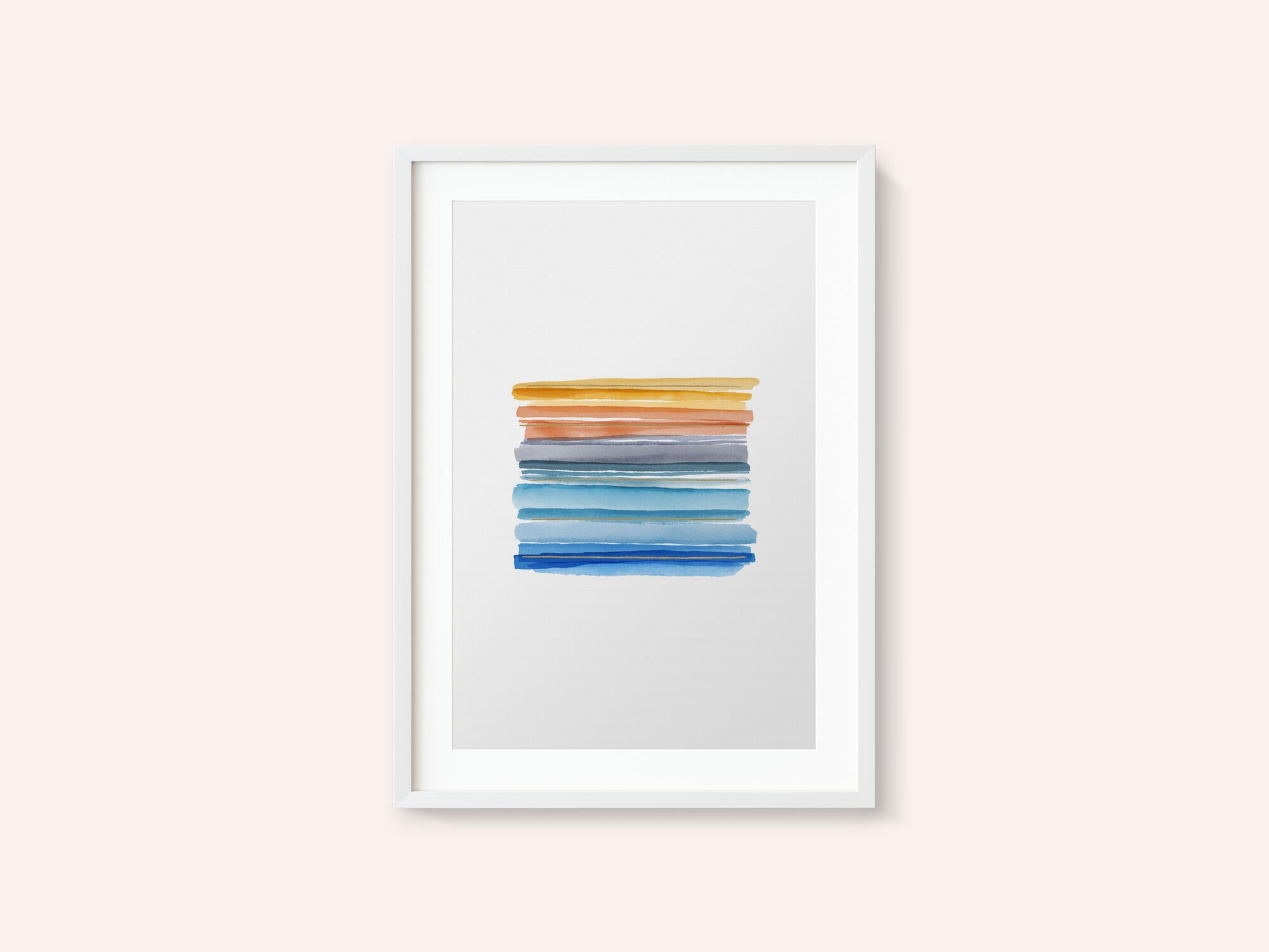Sunset Watercolor Stripes