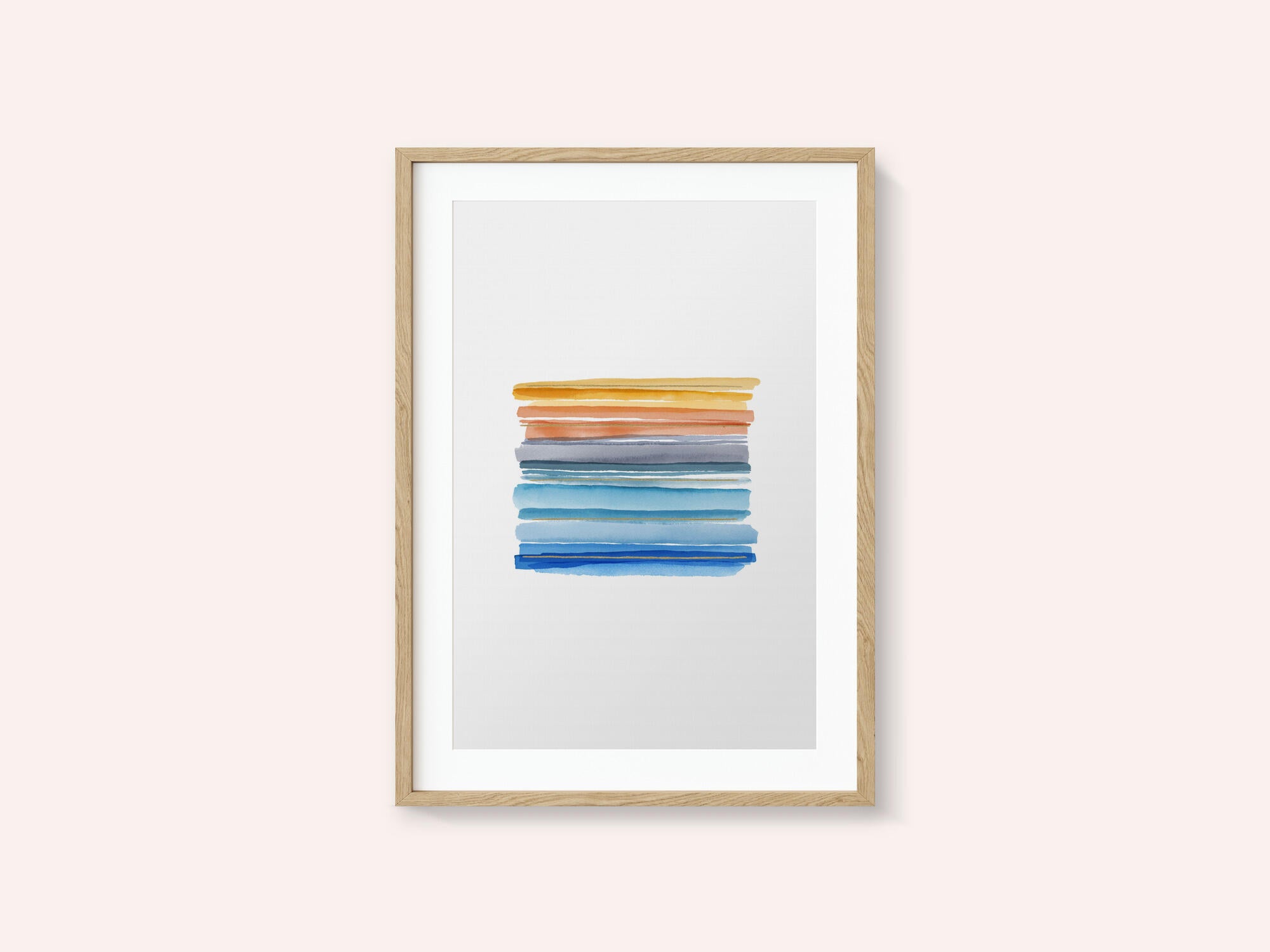 Sunset Watercolor Stripes