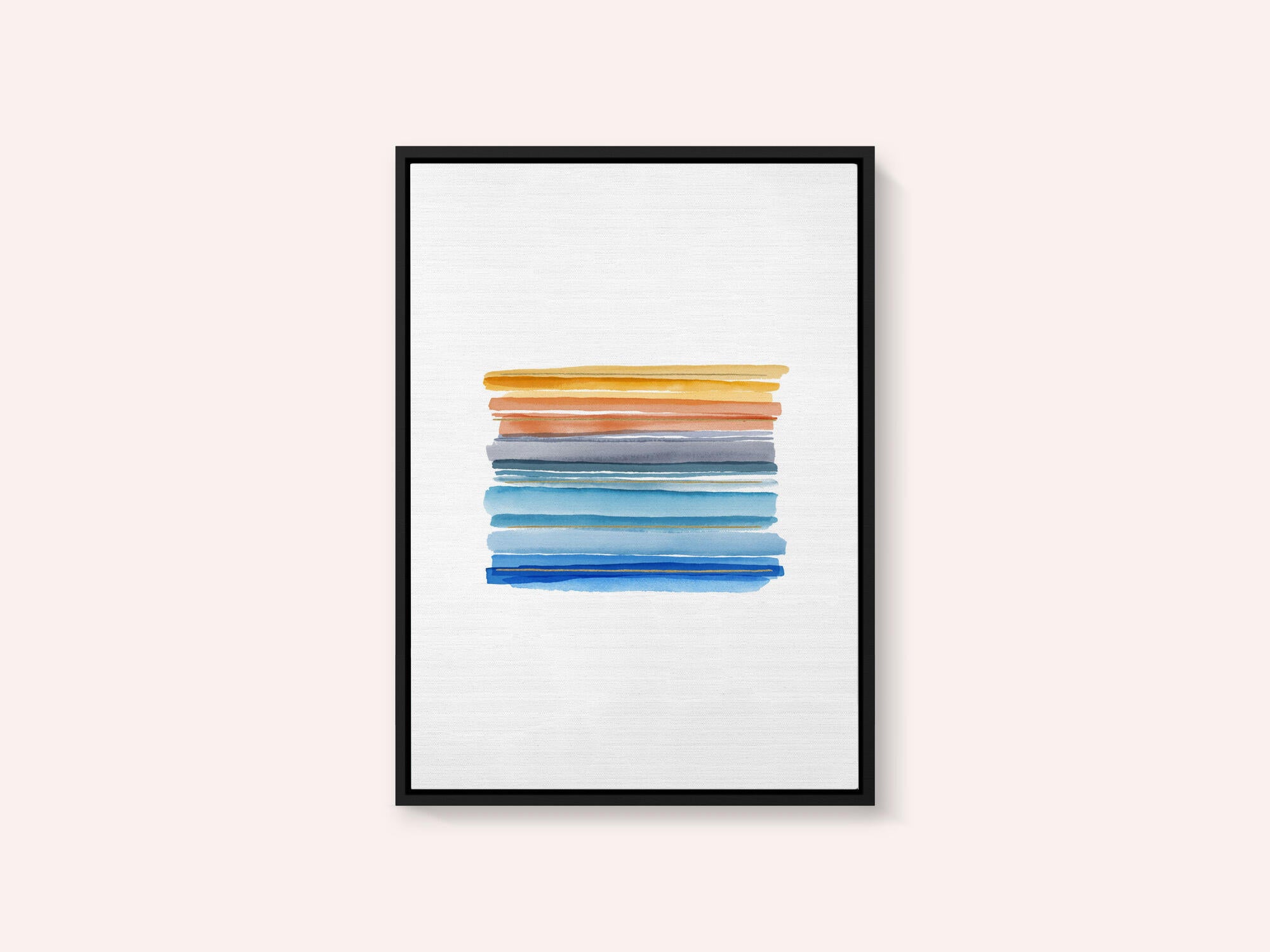 Sunset Watercolor Stripes