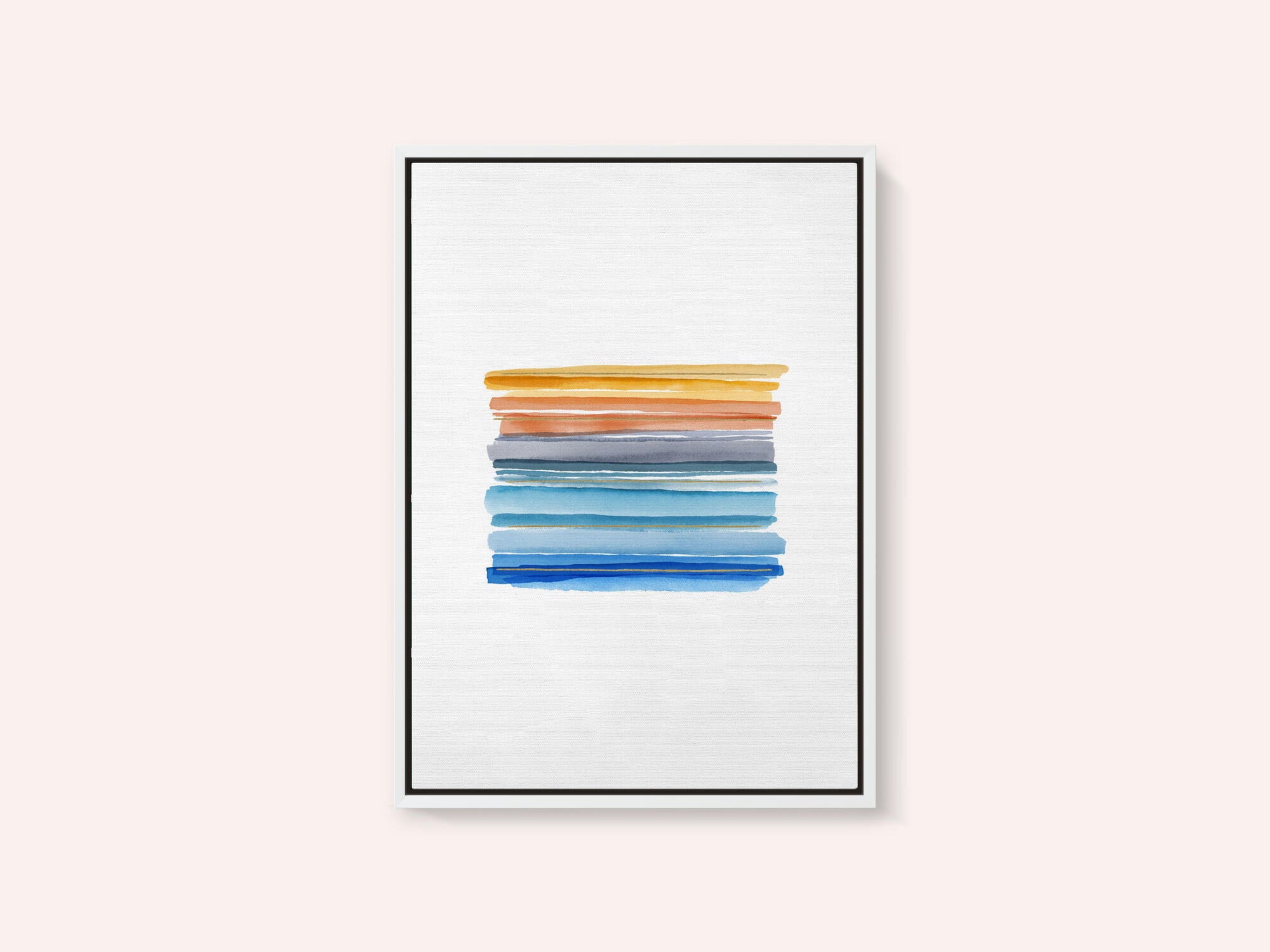 Sunset Watercolor Stripes