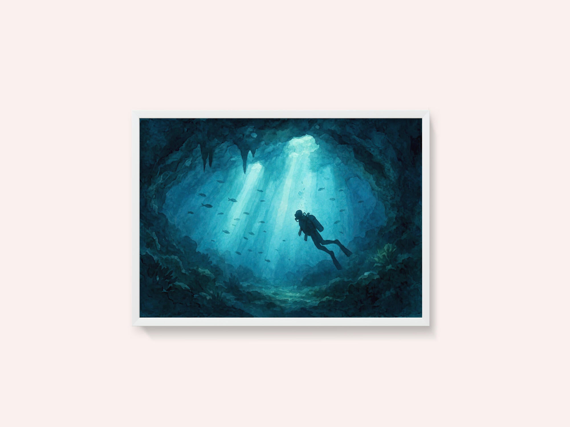 Deep Blue Cave Diver