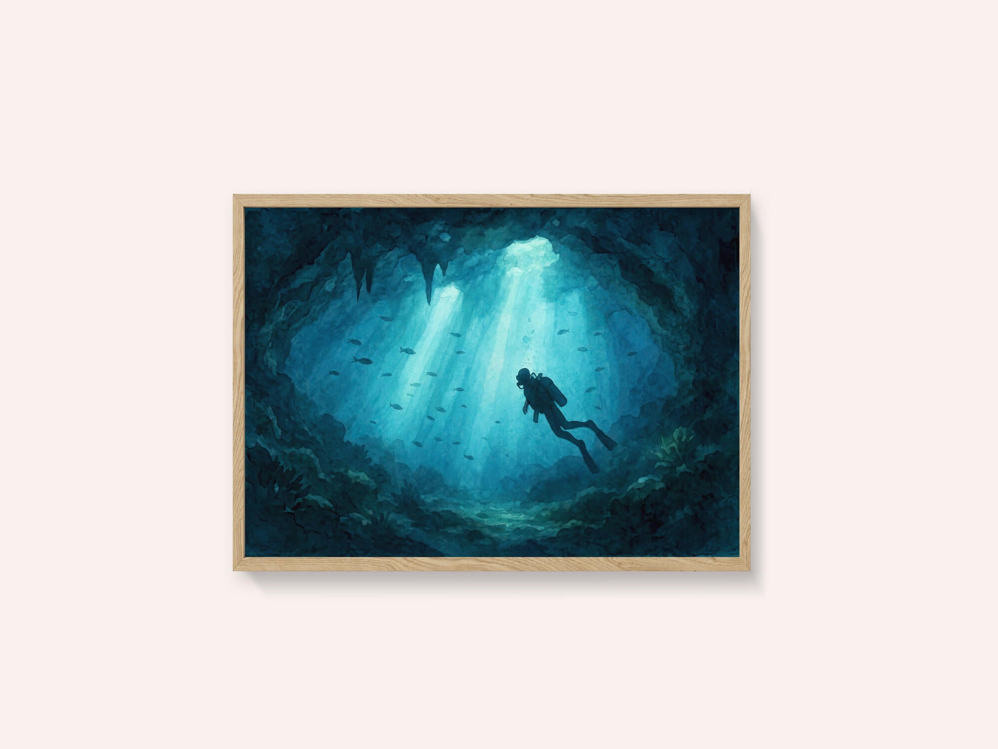 Deep Blue Cave Diver