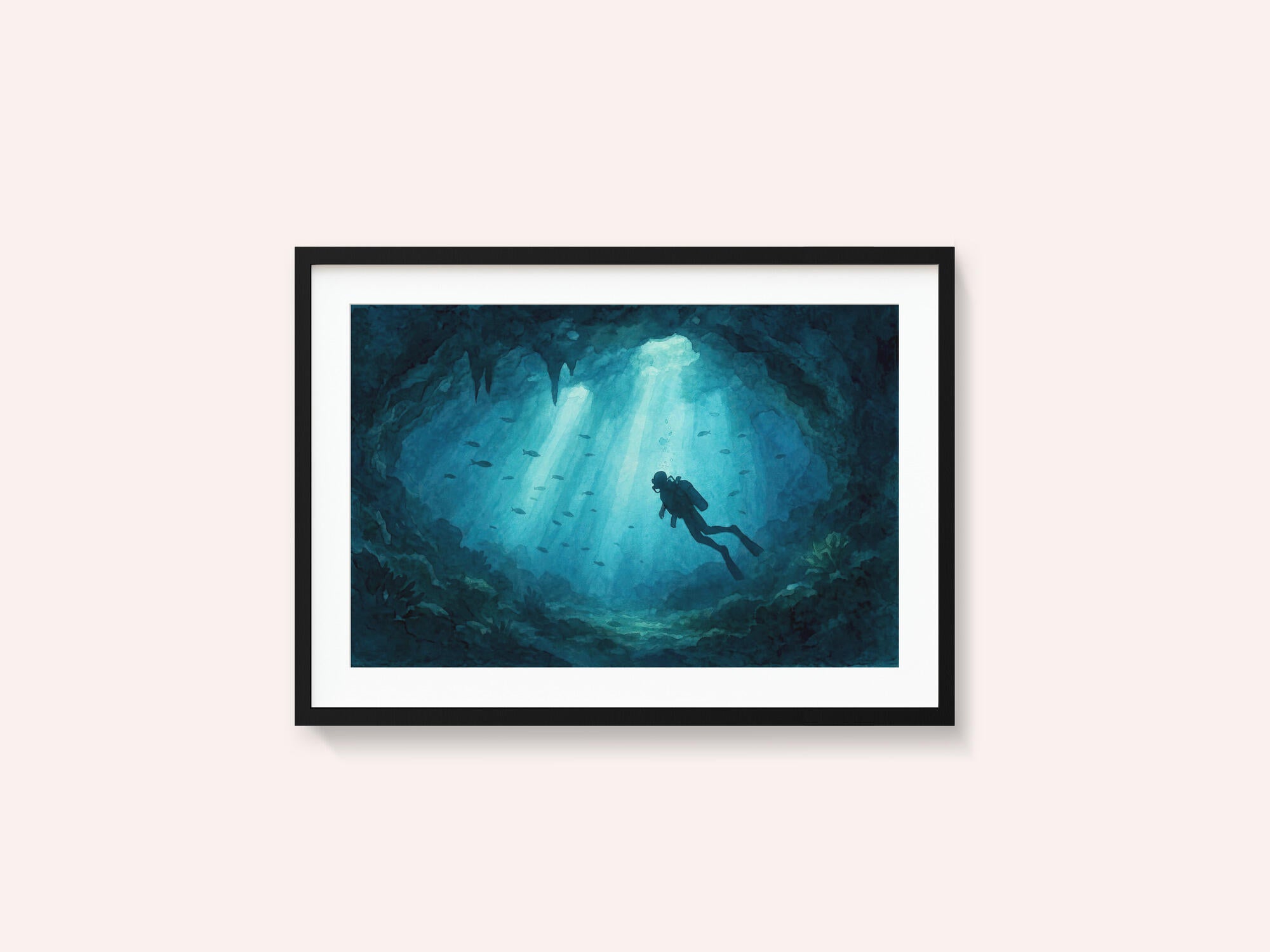 Deep Blue Cave Diver