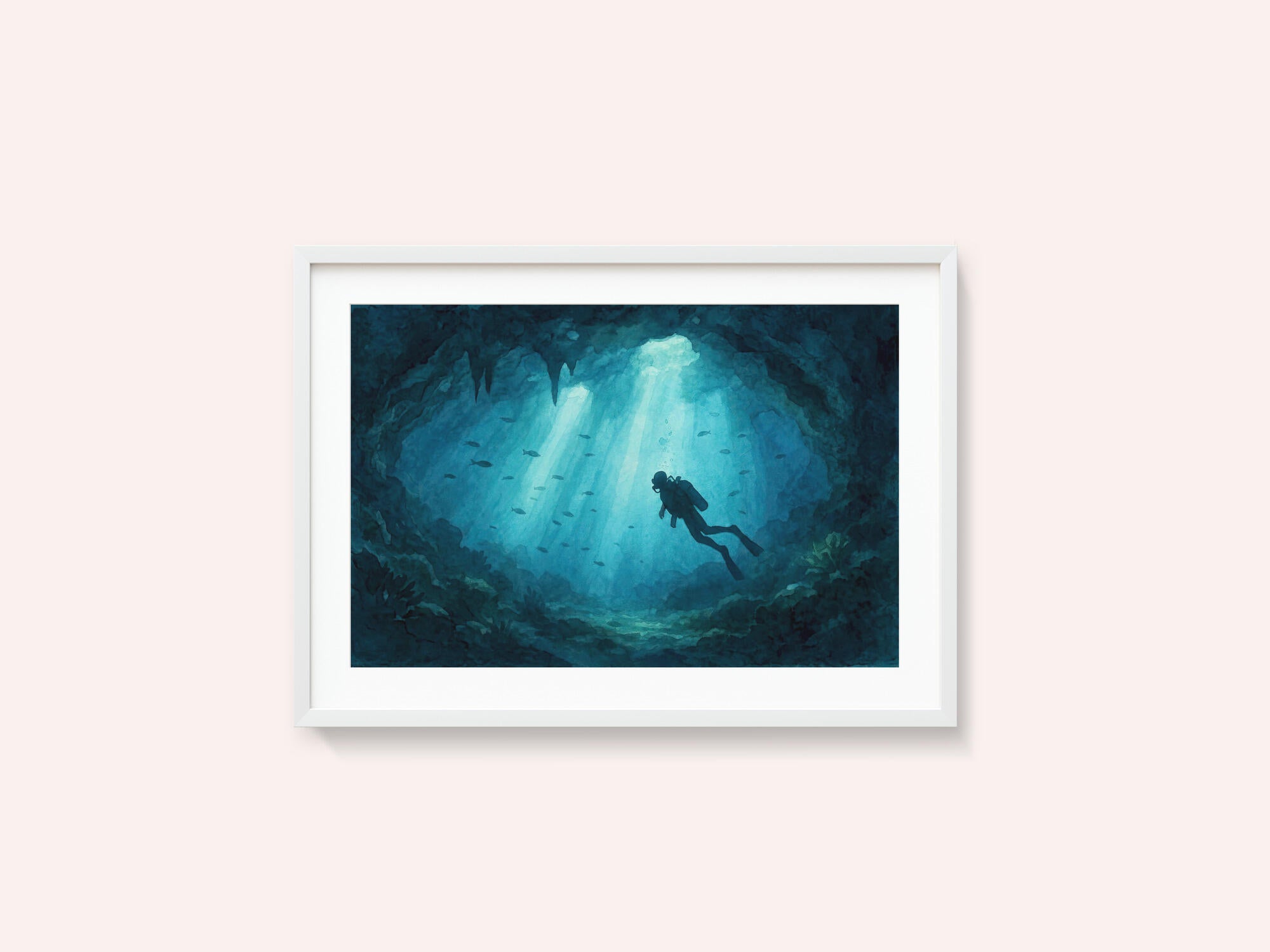Deep Blue Cave Diver