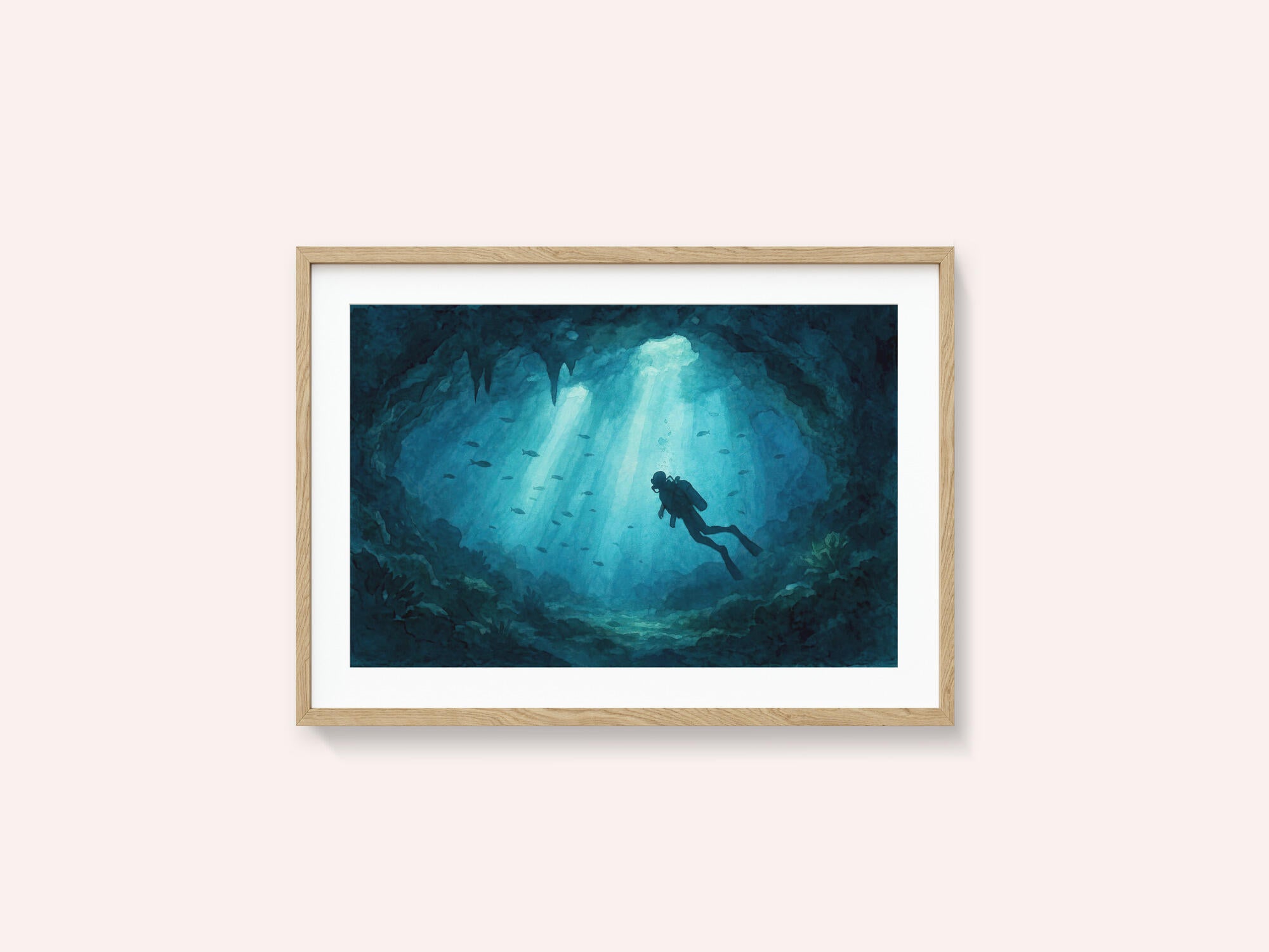 Deep Blue Cave Diver