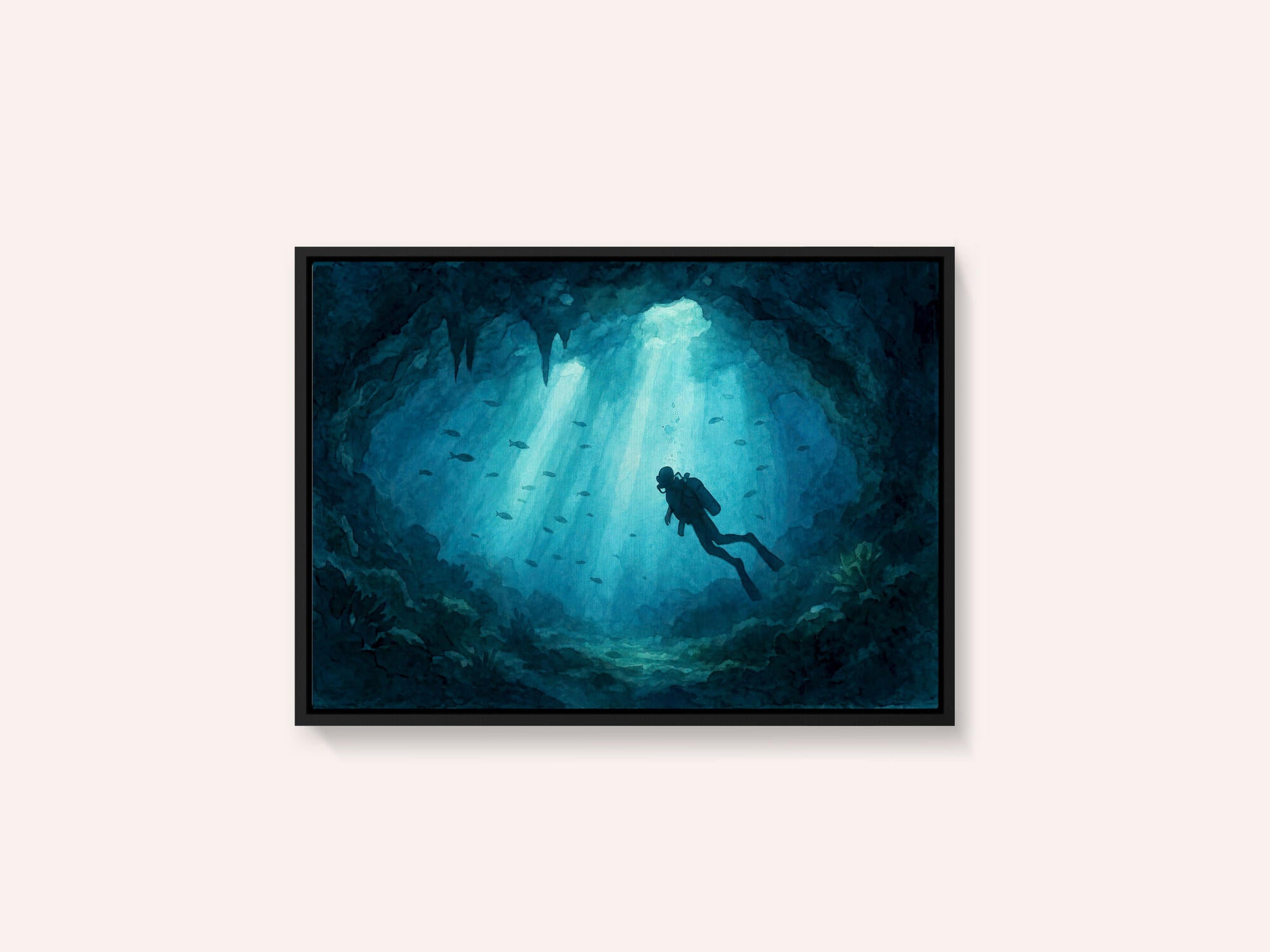 Deep Blue Cave Diver