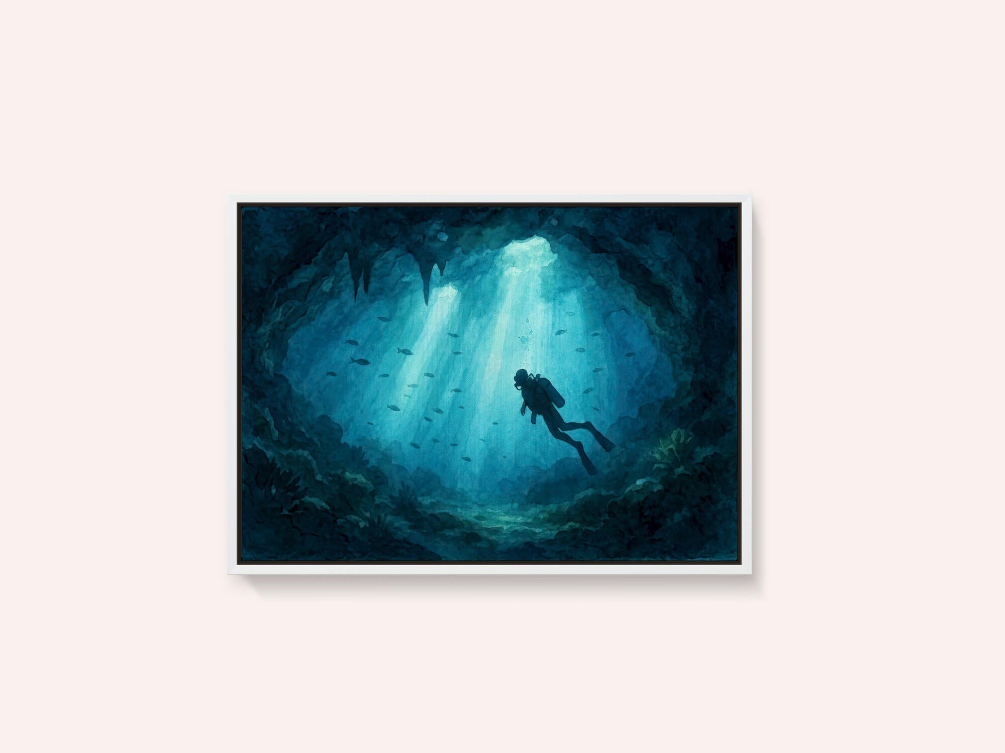 Deep Blue Cave Diver