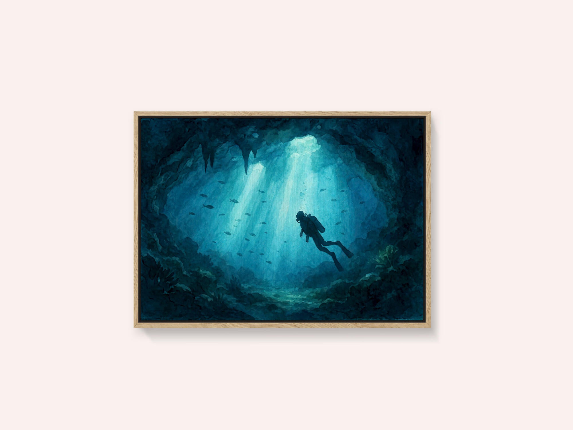 Deep Blue Cave Diver