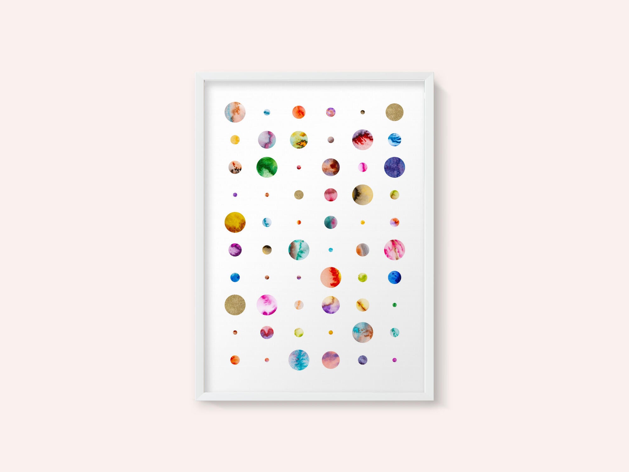 Colorful Watercolor Planets