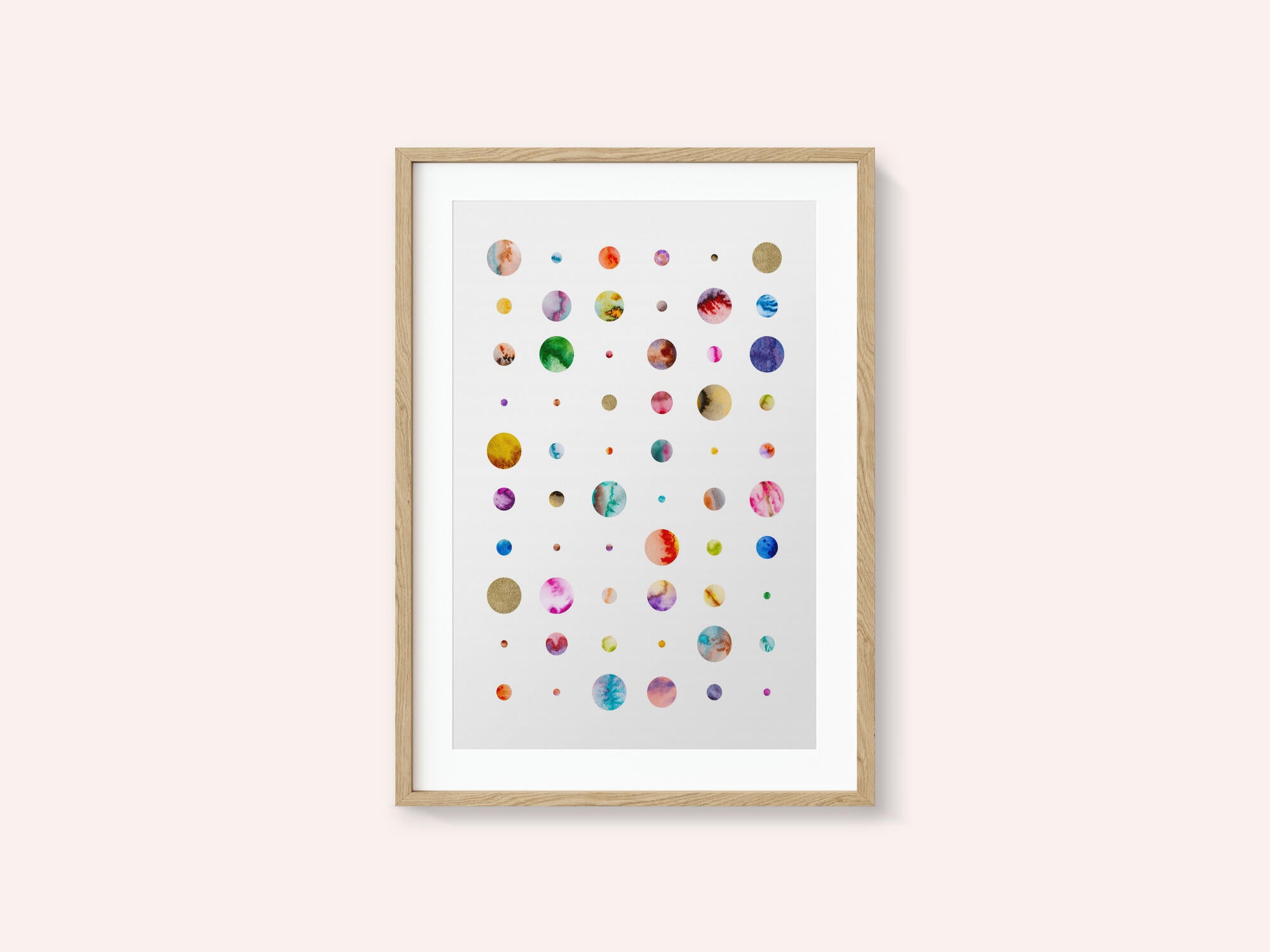 Colorful Watercolor Planets