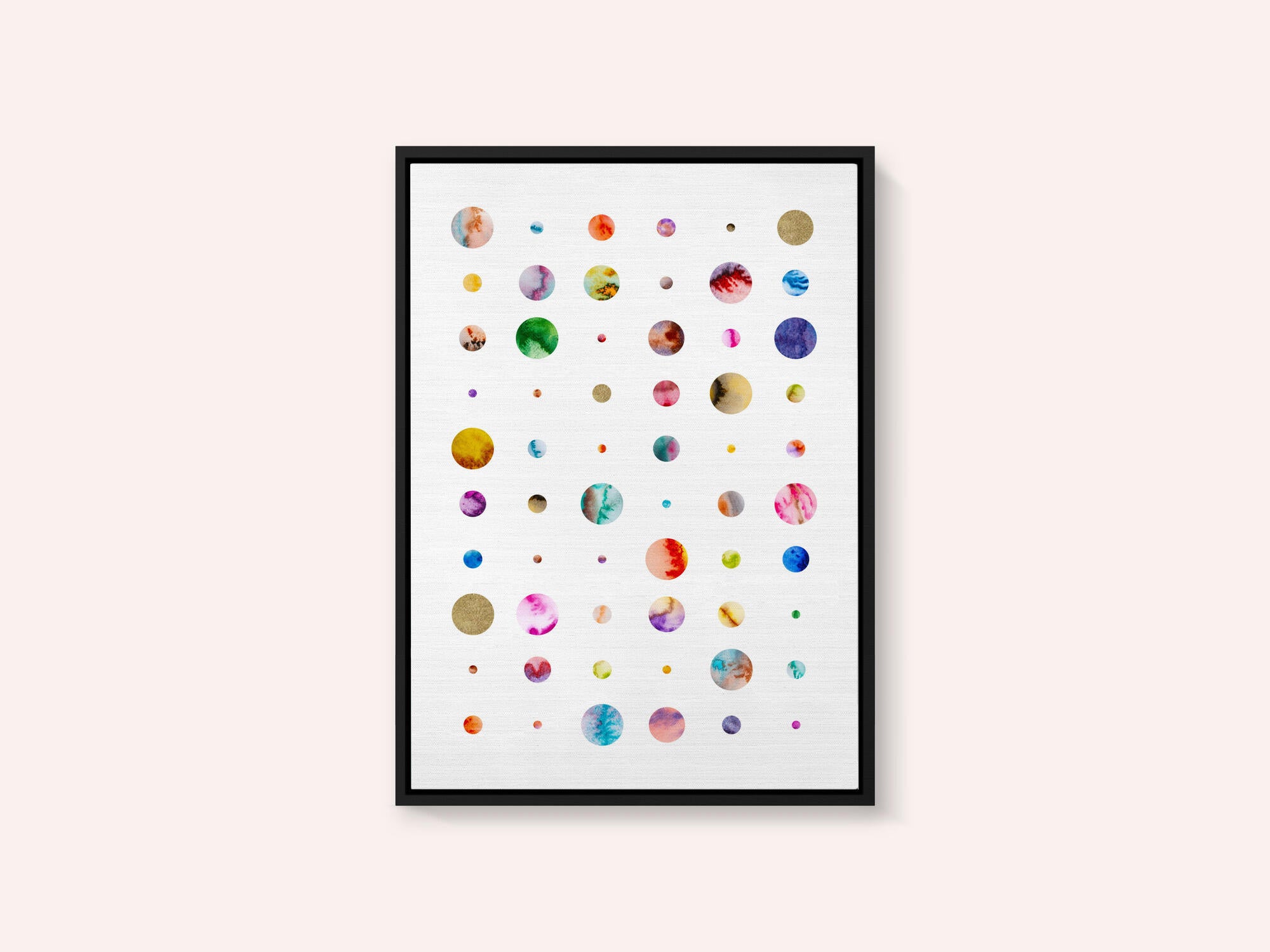 Colorful Watercolor Planets