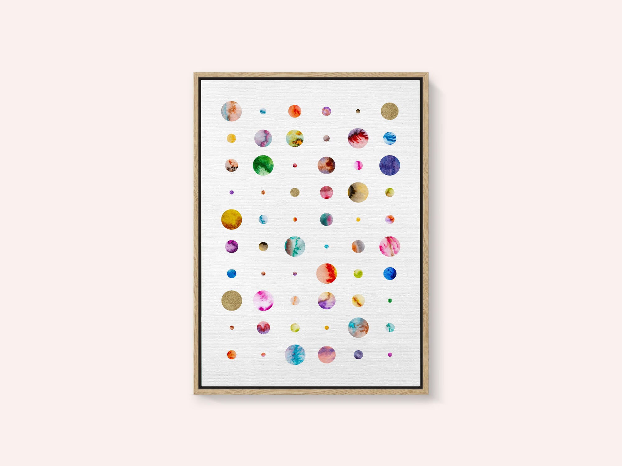 Colorful Watercolor Planets