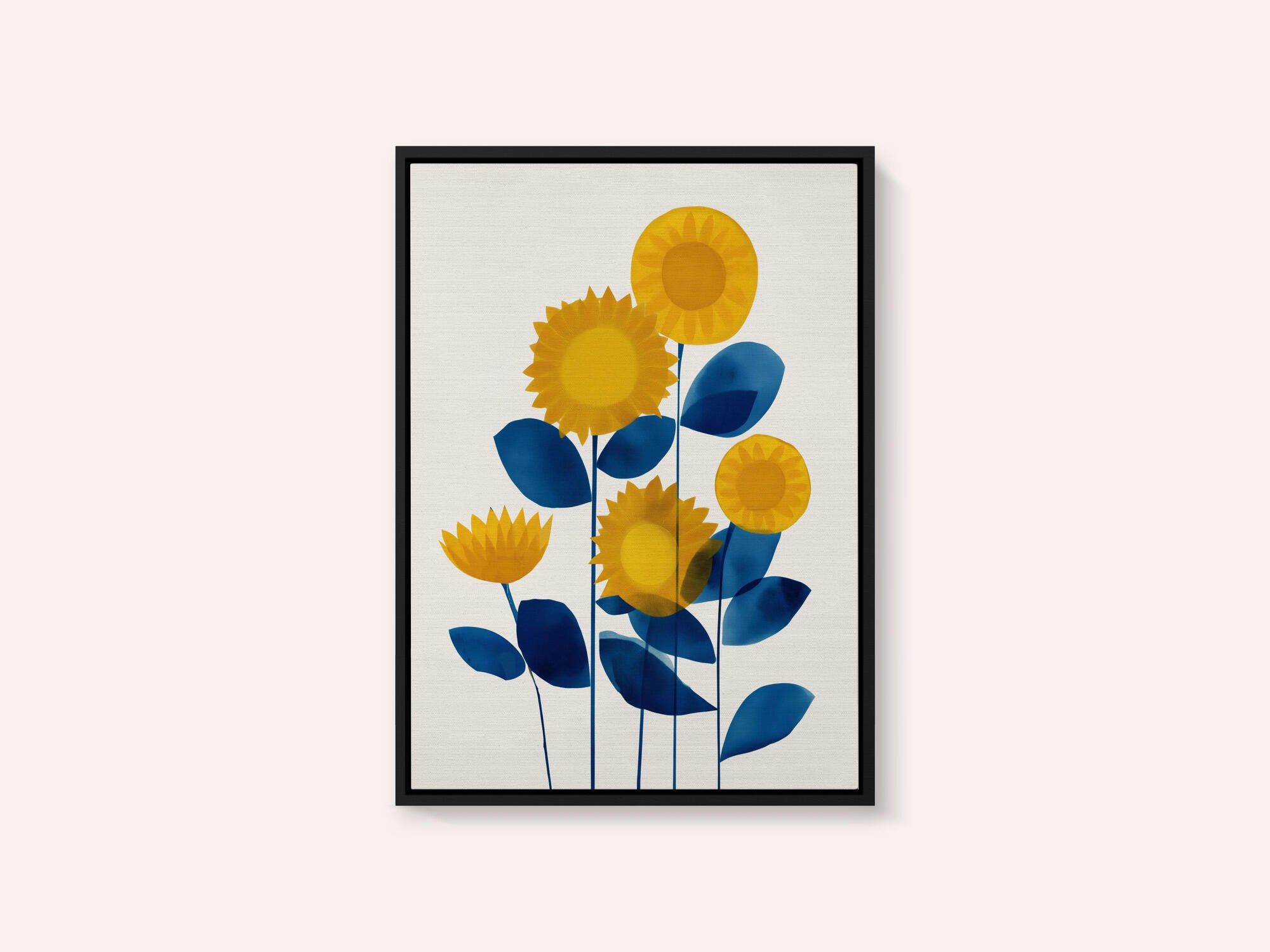 Blue and Yellow Sunflowers