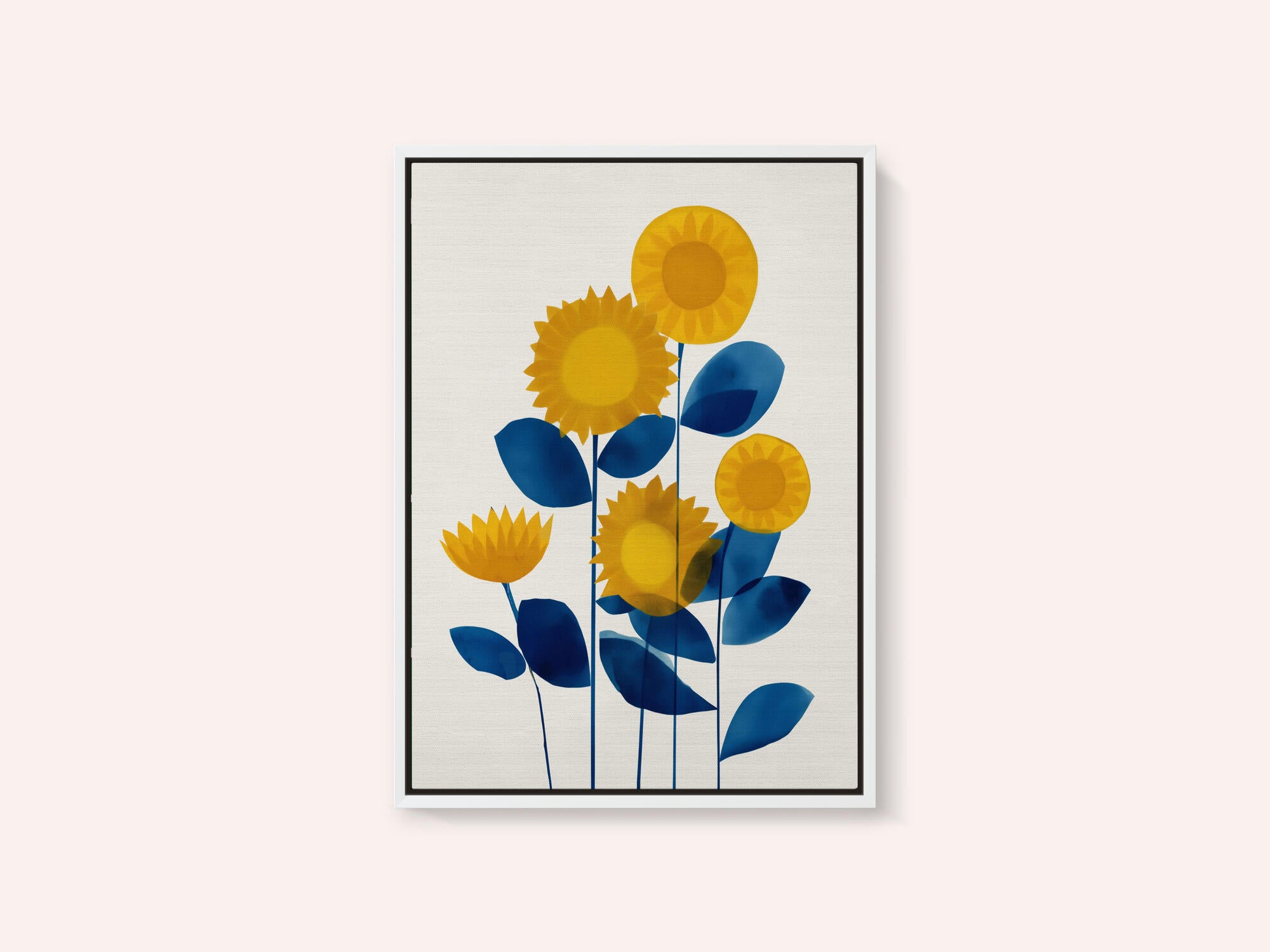 Blue and Yellow Sunflowers